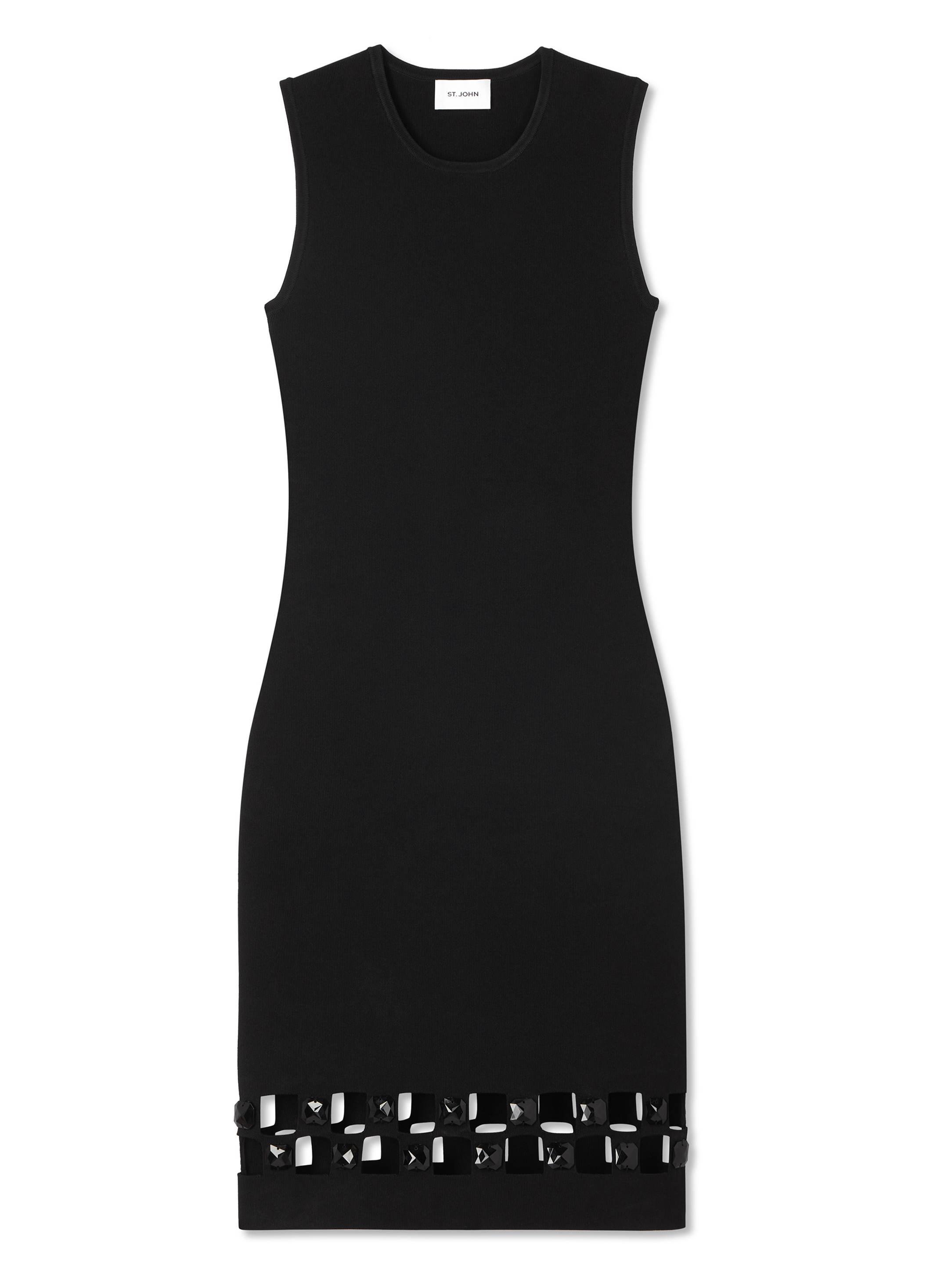 St john 2024 black knit dress