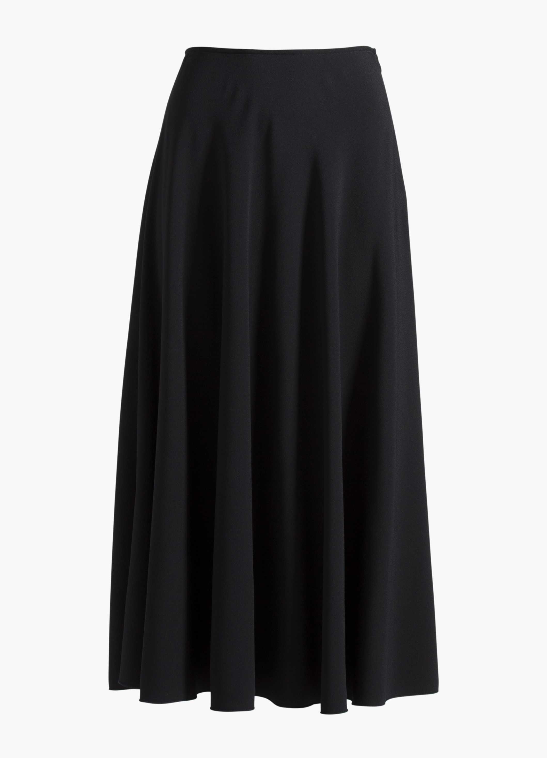 St. John Satin Back Crepe Skirt in Black - Lyst