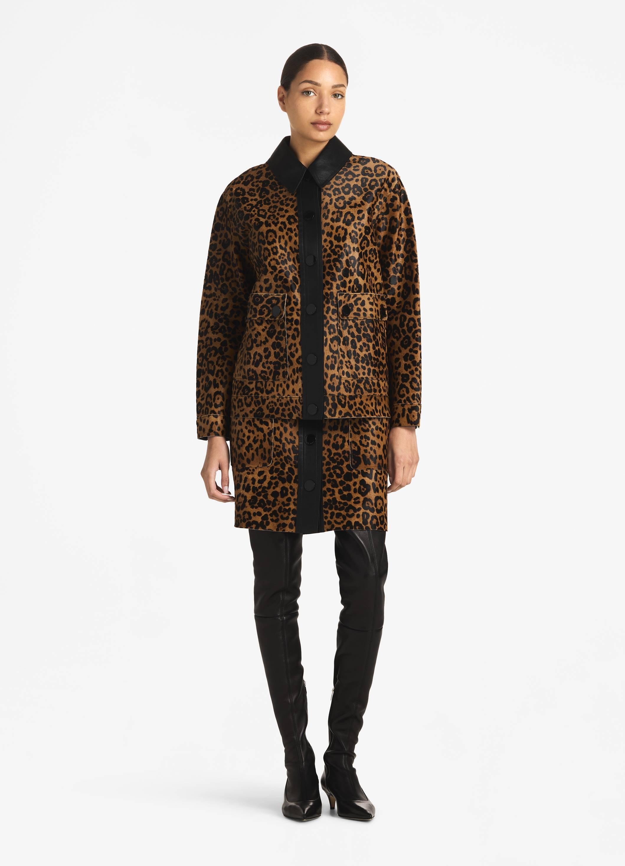 St john leopard coat Clearance