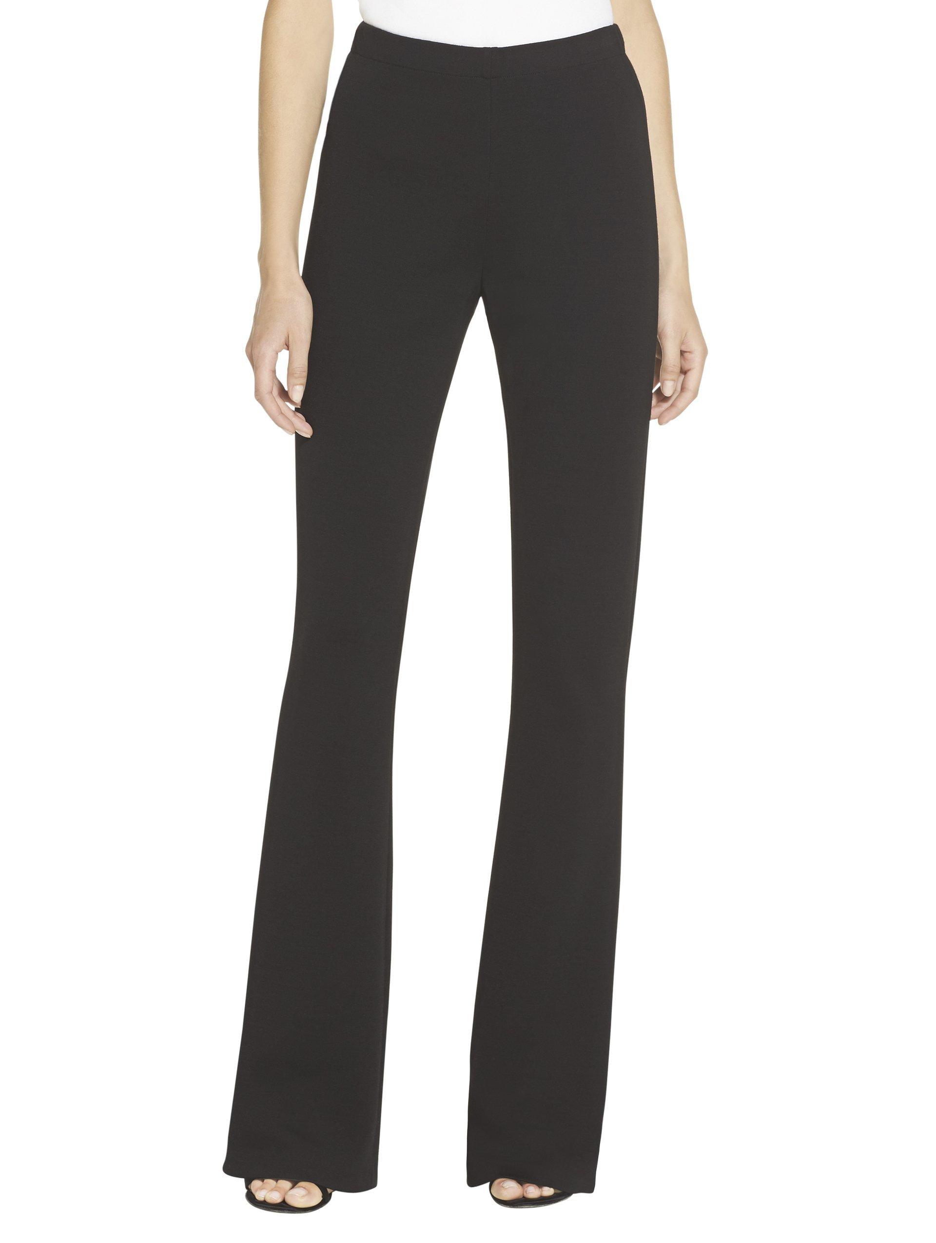 elastic waist bootleg trousers