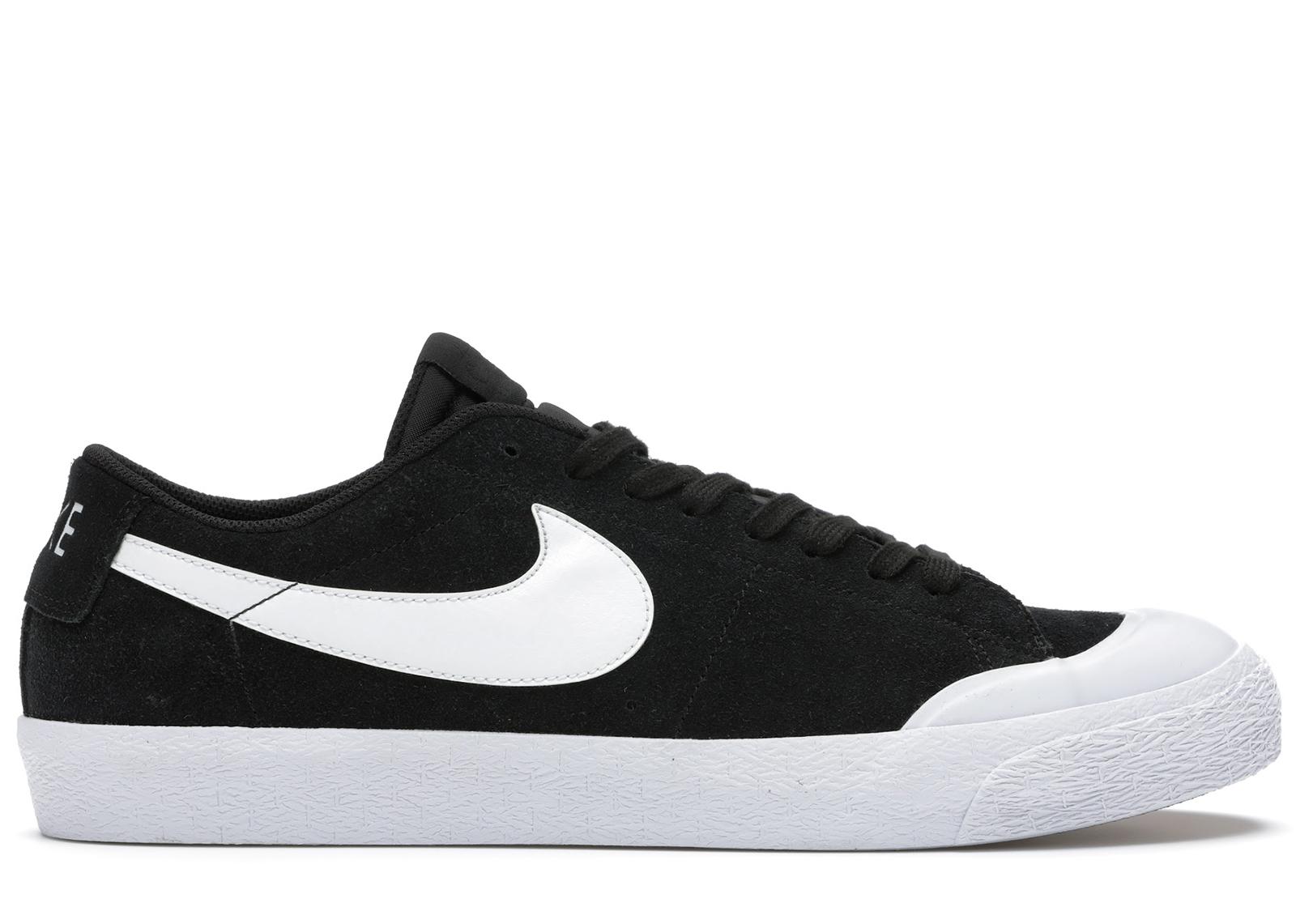 nike sb blazer zoom low black white