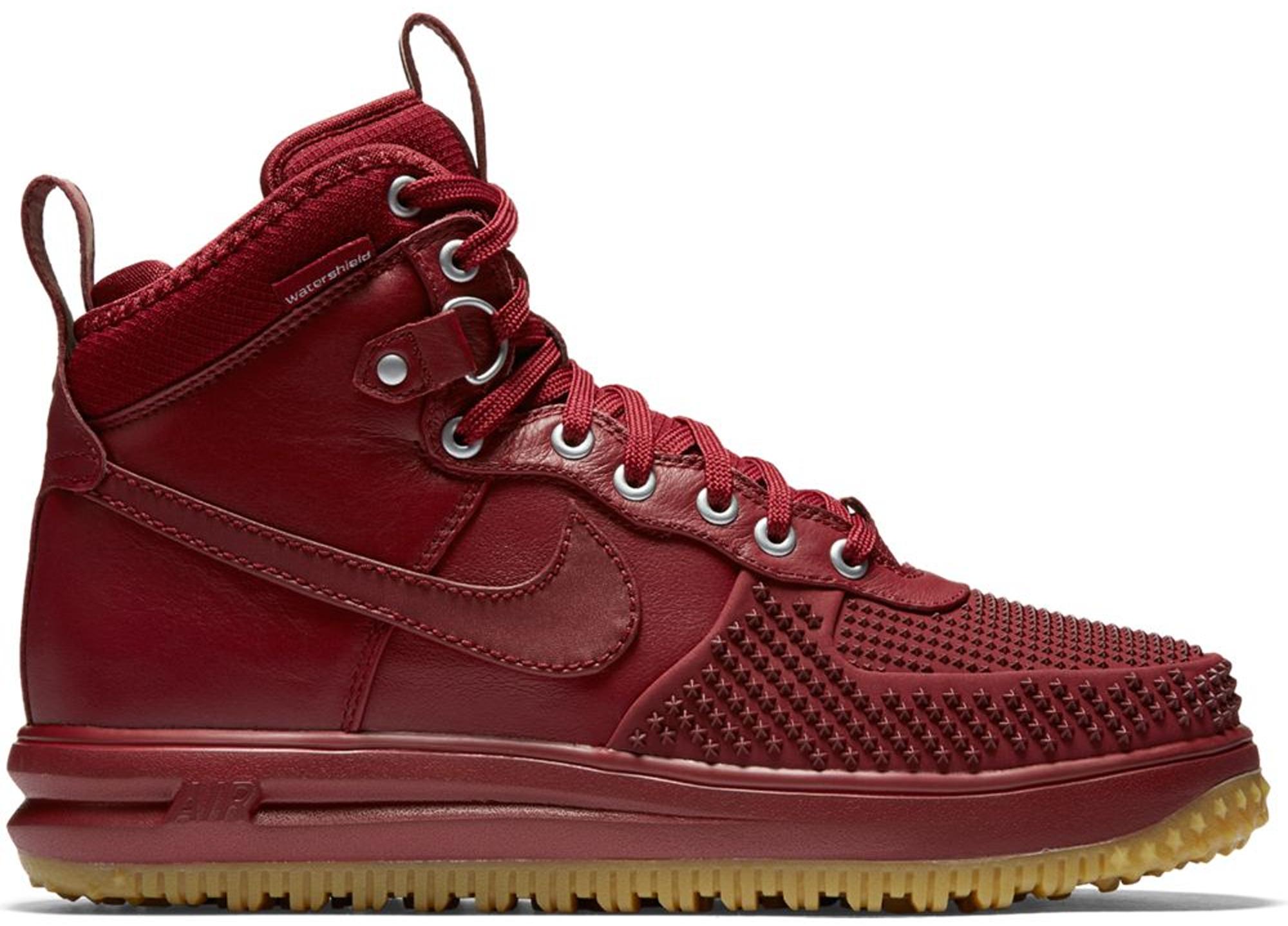 nike lunar force 1 duckboot team red gum
