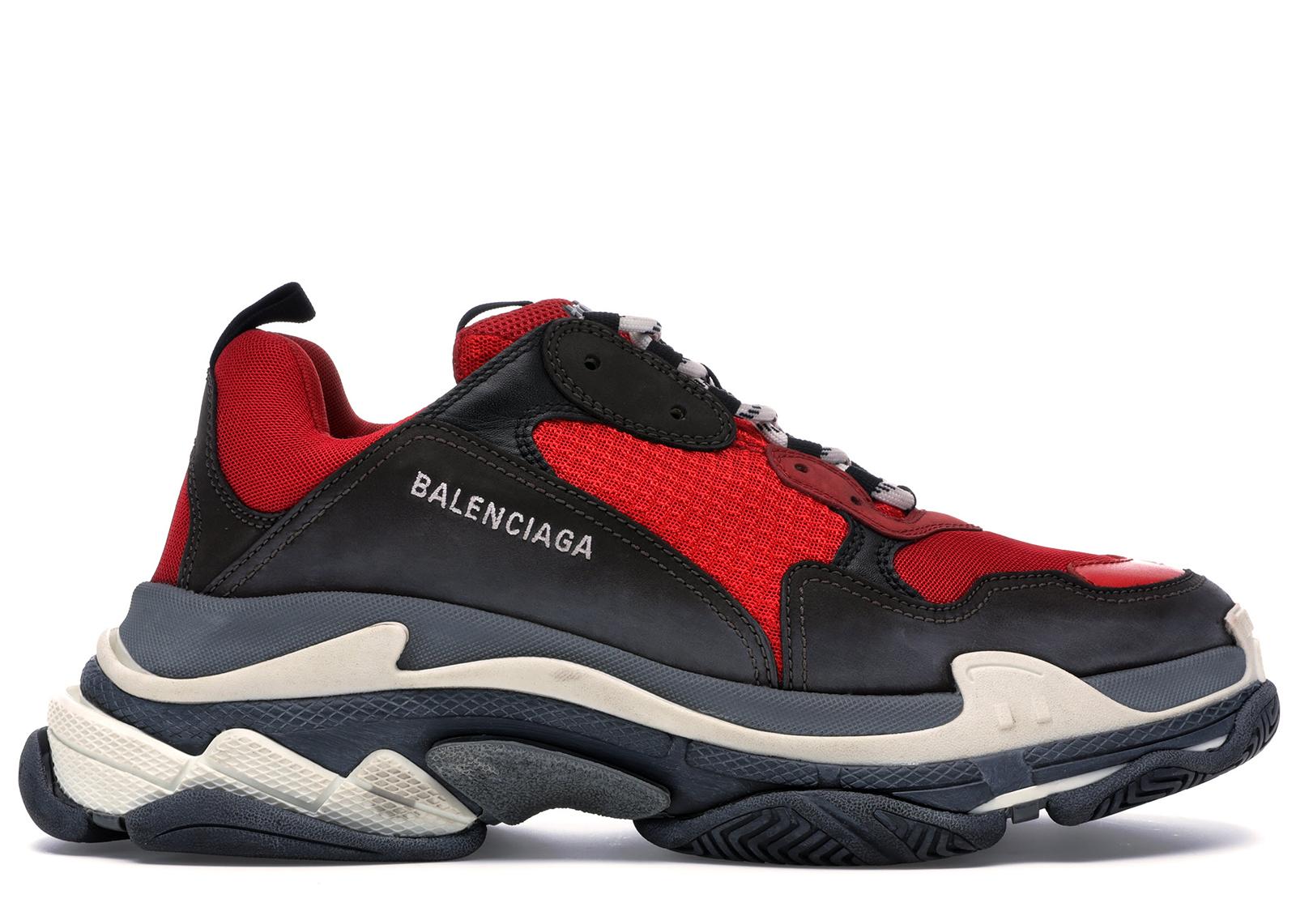 balenciaga shoes red black