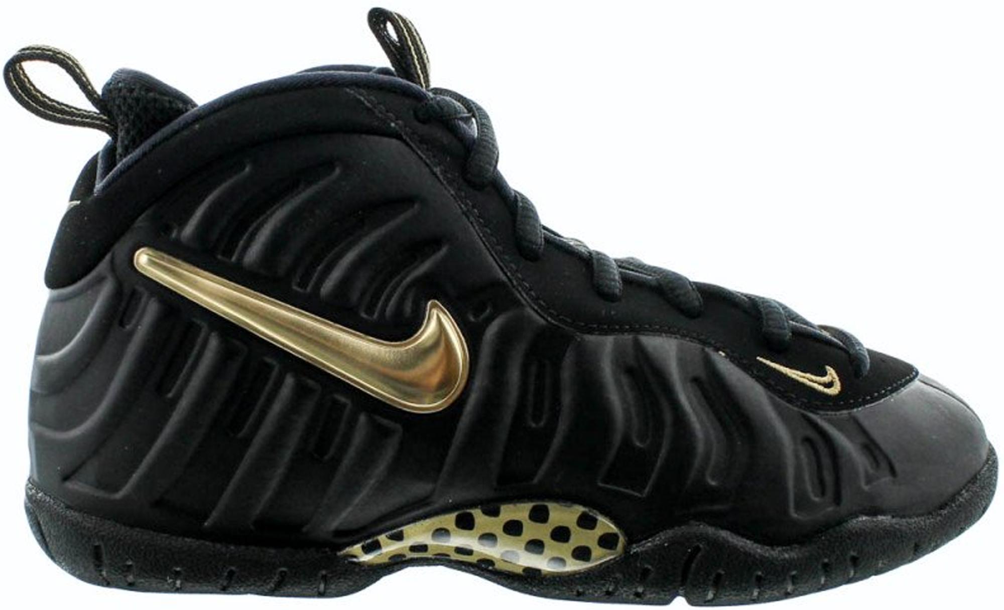 foamposite black metallic gold