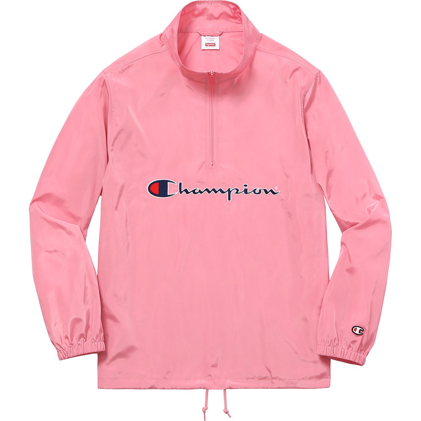 champion windbreaker pink