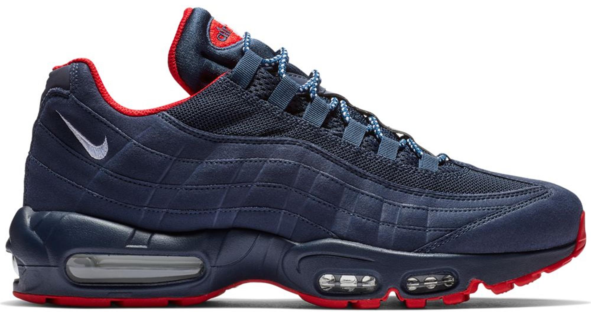 Nike Air Max 95 Midnight Navy University Red in Blue for Men - Lyst