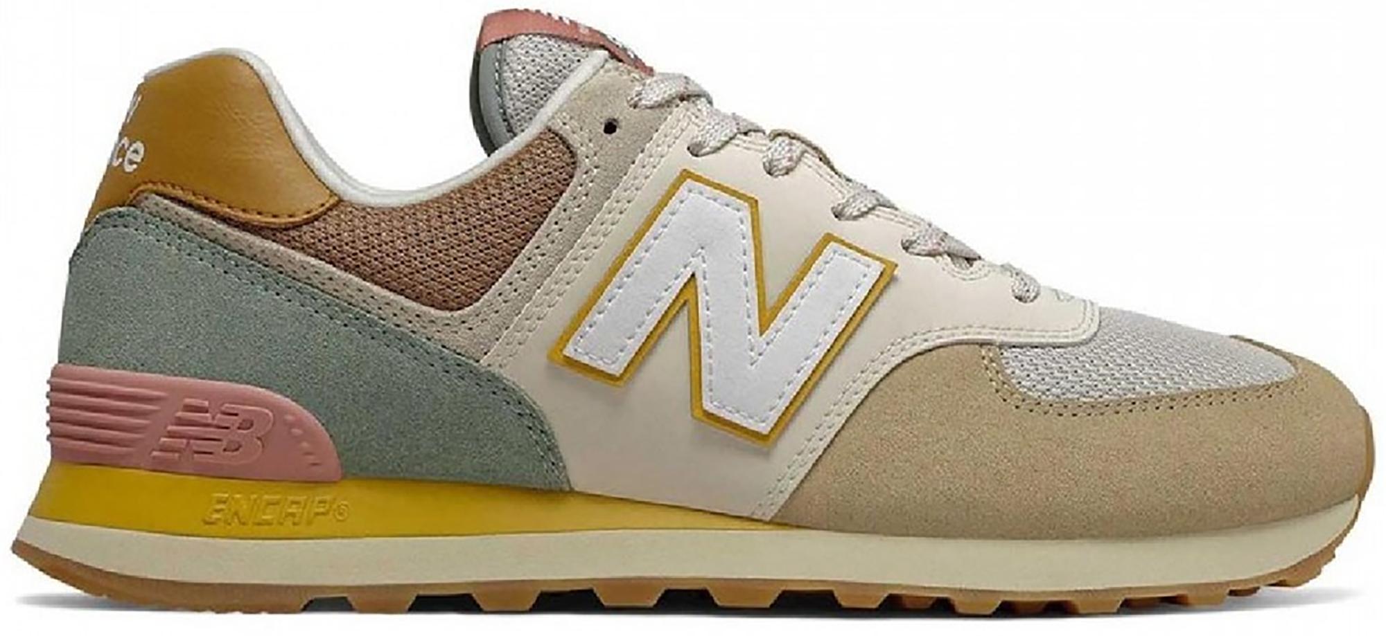 new balance 574 yellow brown