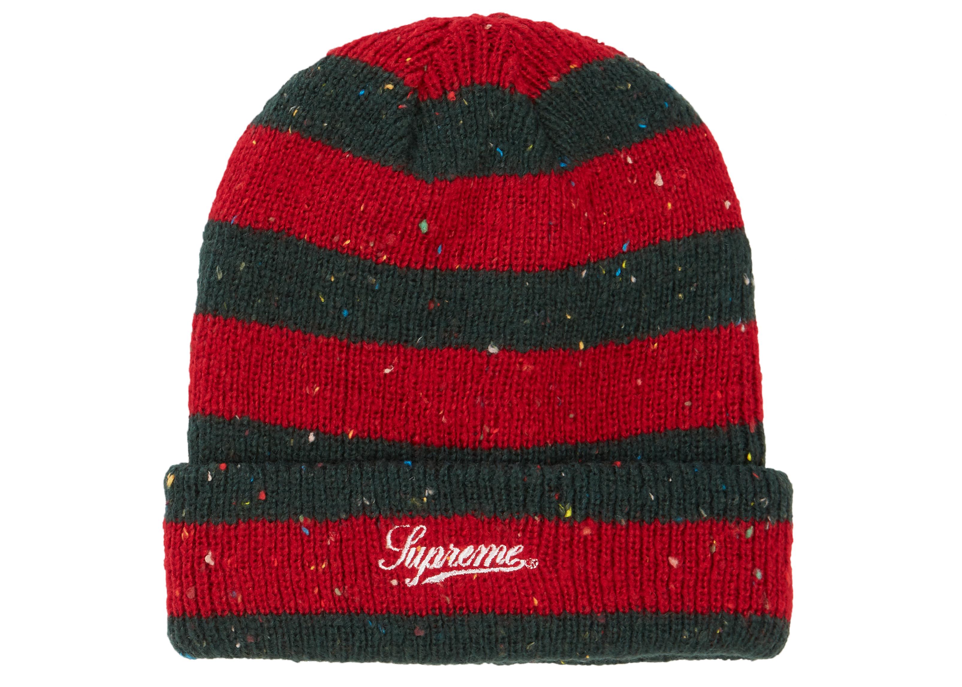 supreme stripe speckle beanie