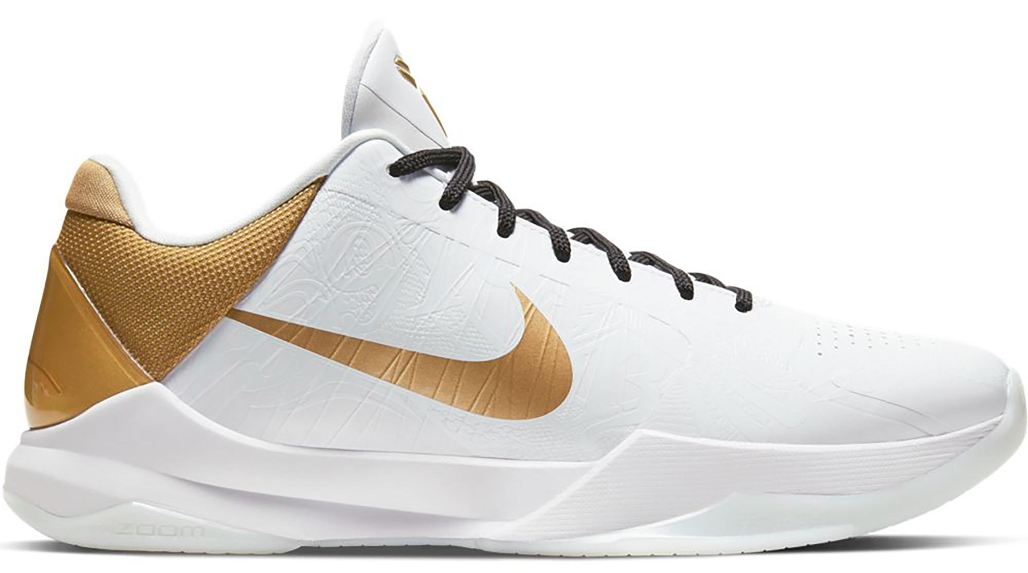 Nike Kobe 5 Protro Big Stage/parade in White/Metallic Gold-Black (Metallic) for Men - Lyst