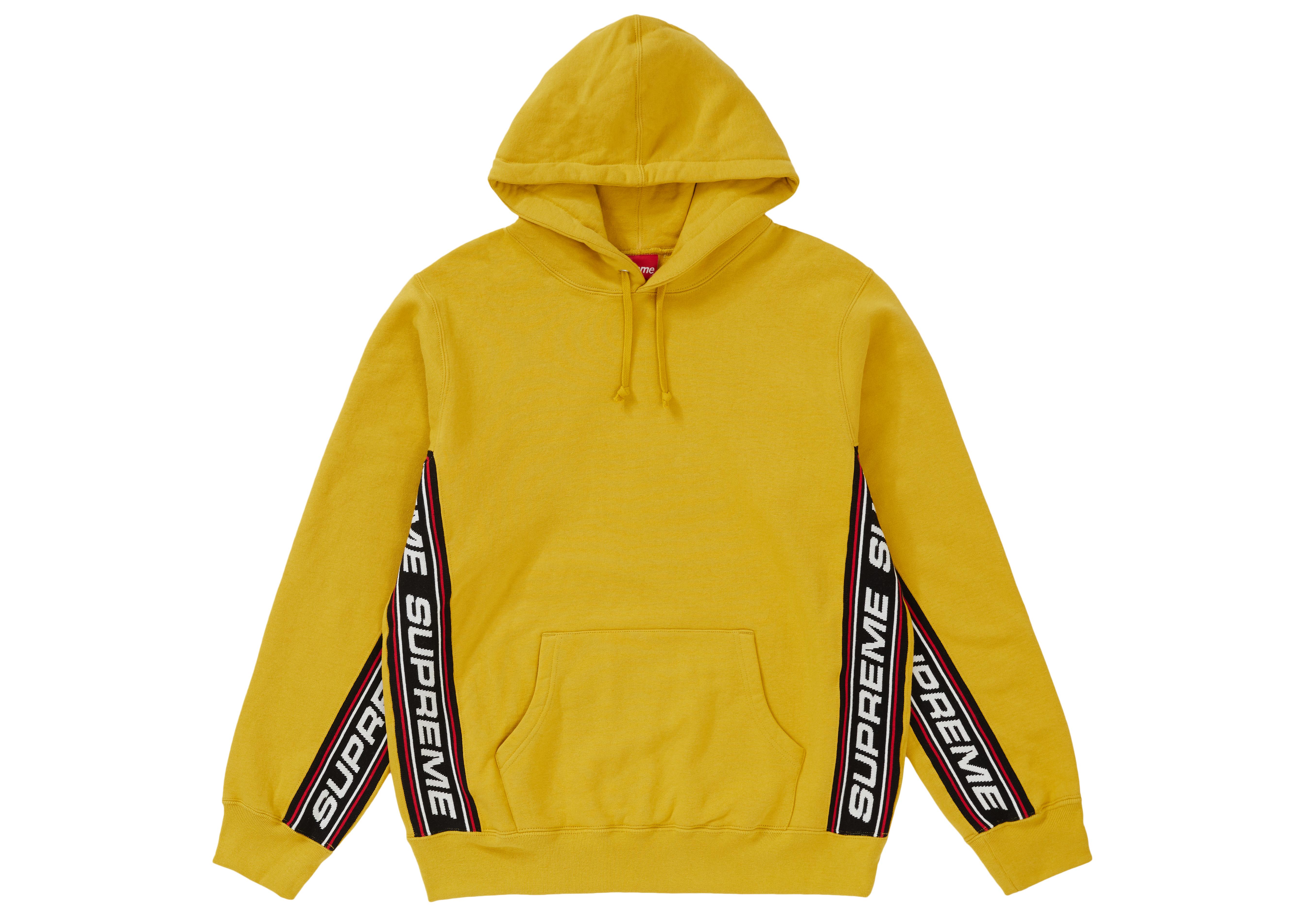 mustard yellow supreme hoodie