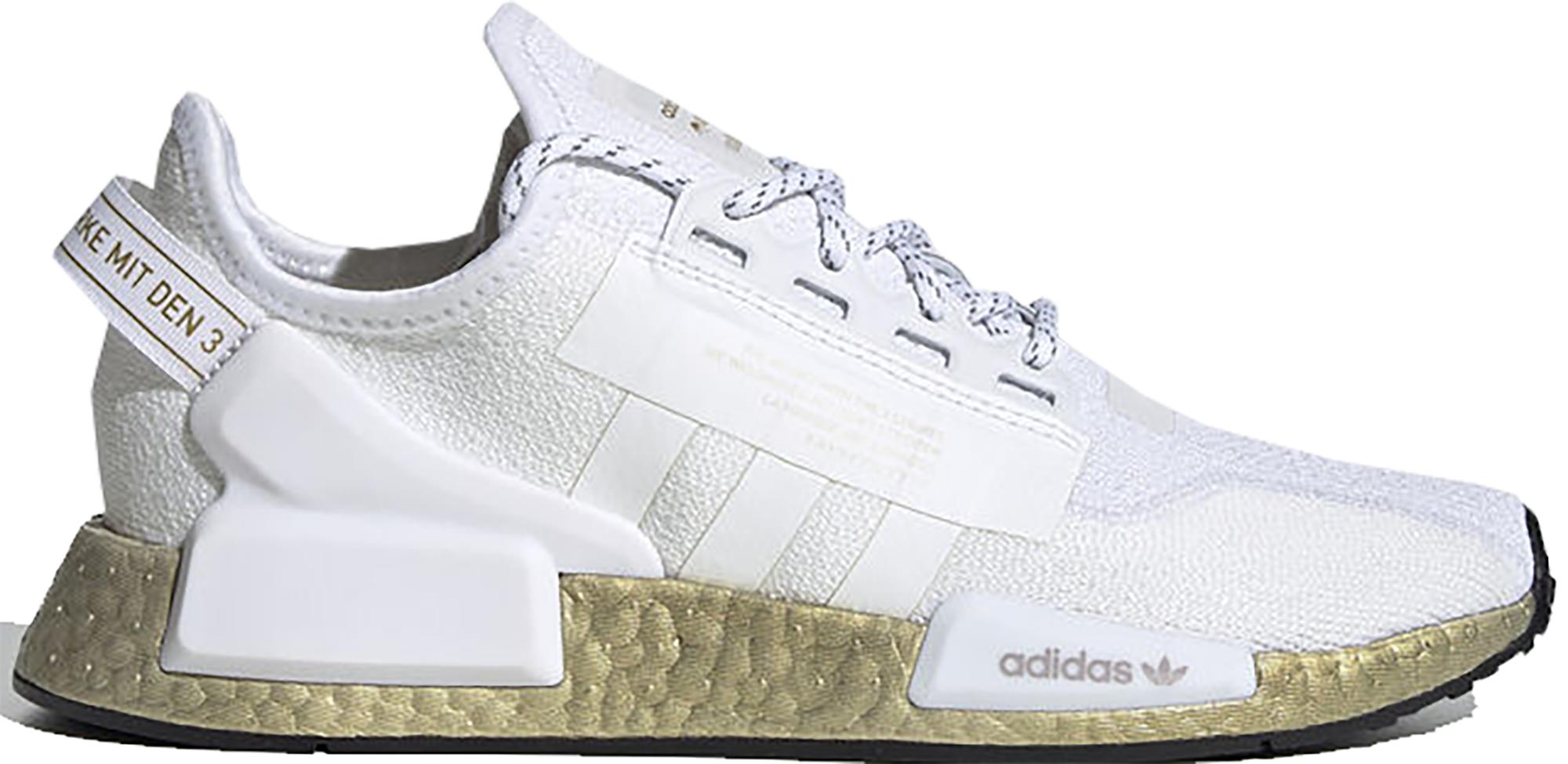 adidas nmd gold and white