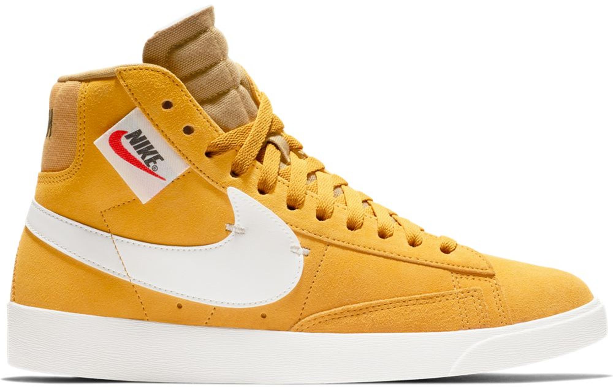 nike blazers yellow tick