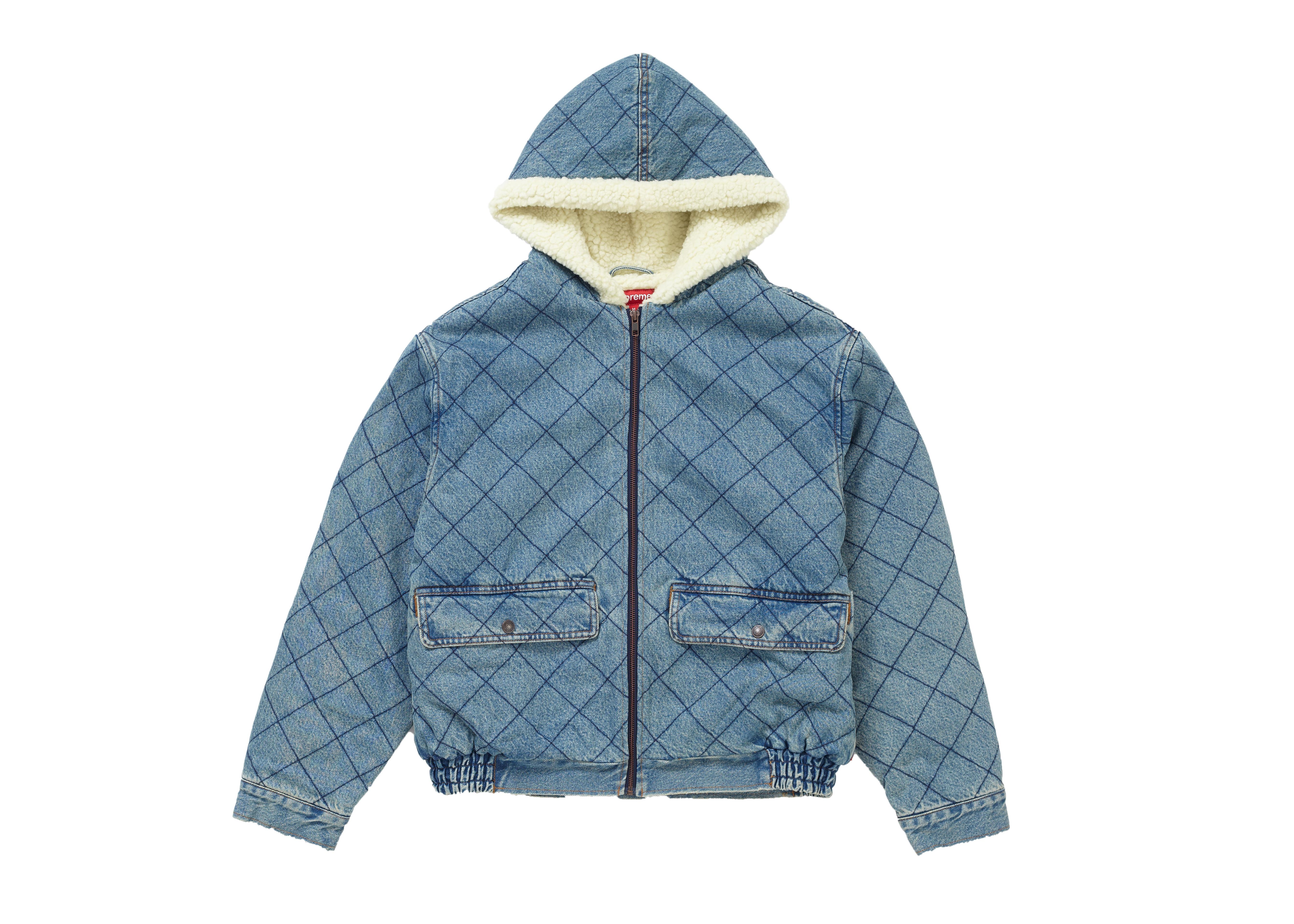 supreme quilted cordura lined jacket purple