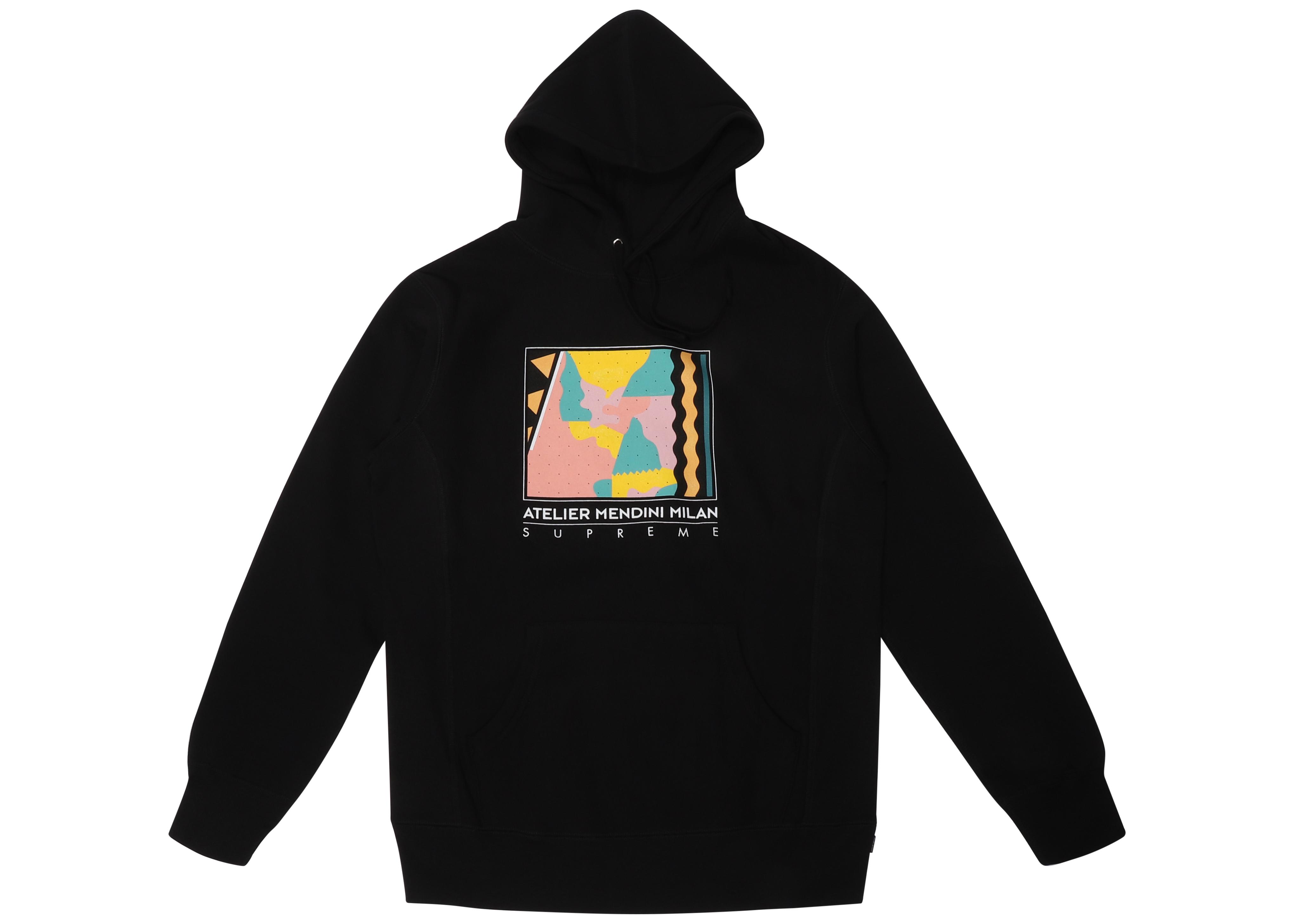 supreme milan hooded sweatshirt black