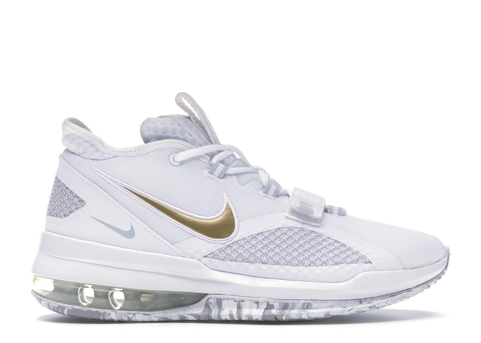 nike air force white and gold