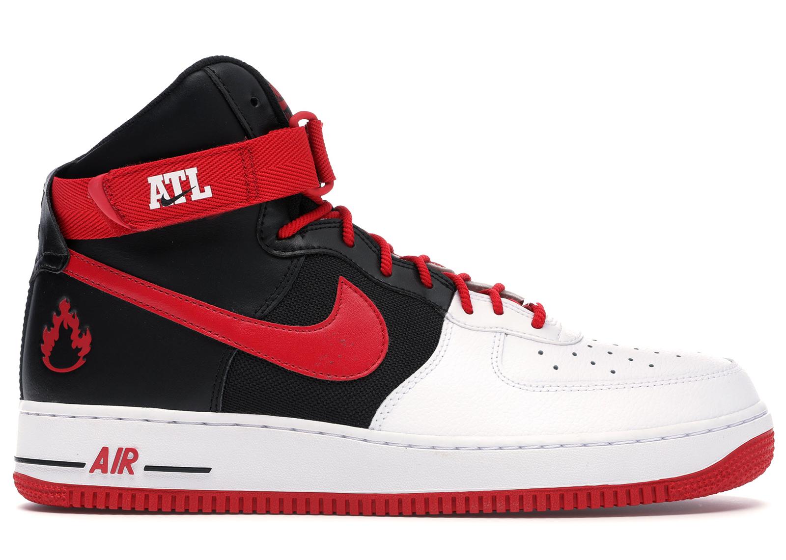 red and black air force 1 high top