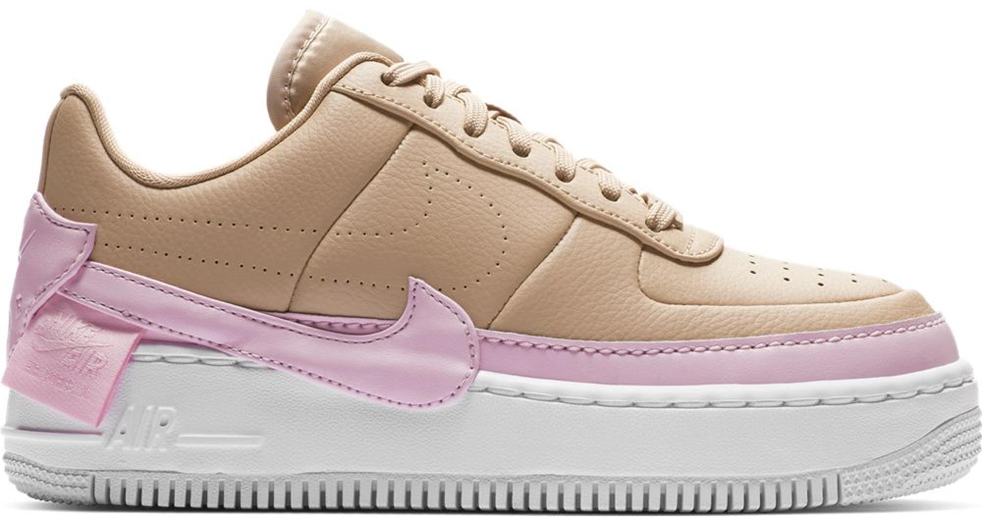 beige and pink nike air force 1