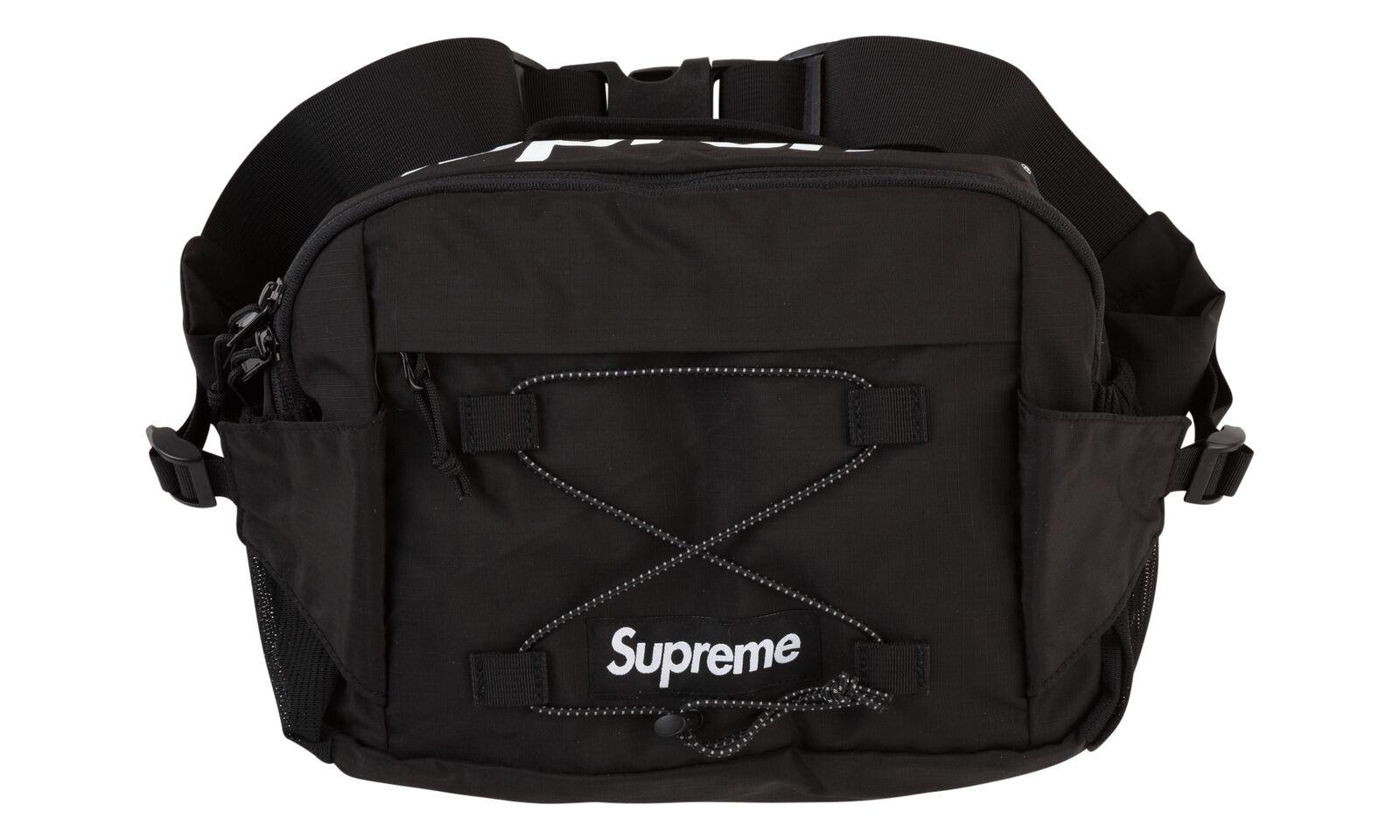 supreme black waist bag