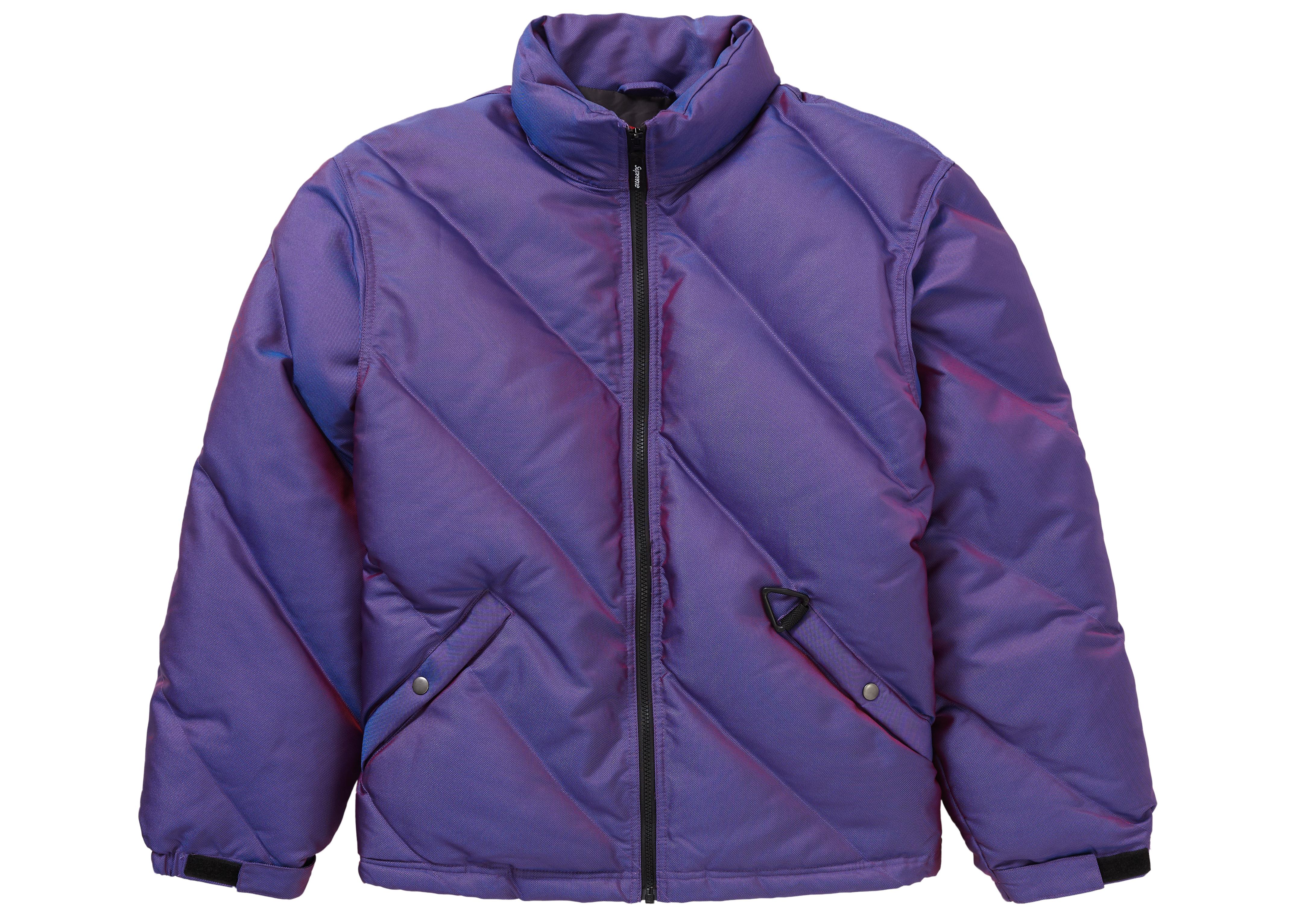 Supreme Iridescent Puffy Jacket in Purple for Men - Lyst