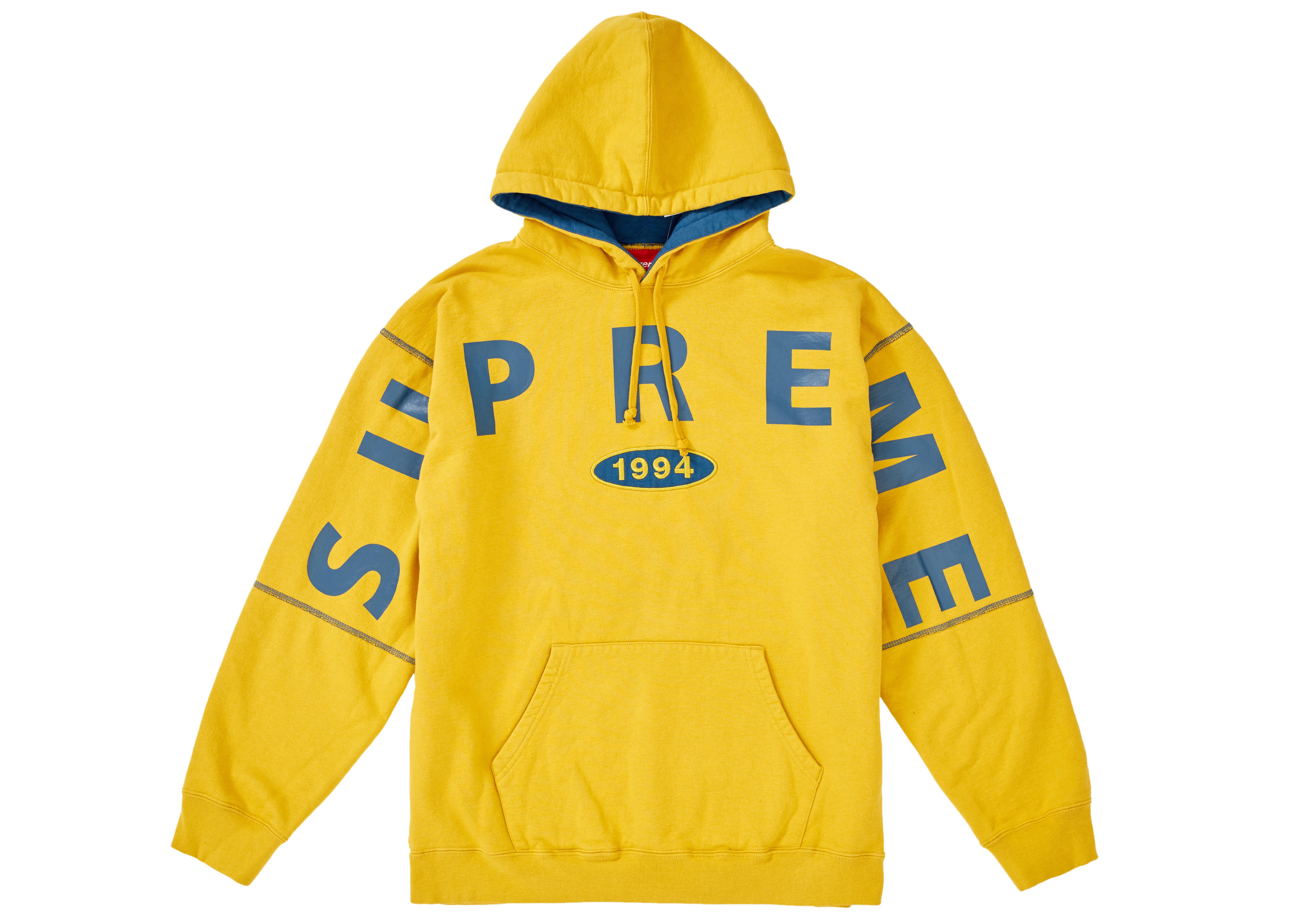 mustard yellow supreme hoodie