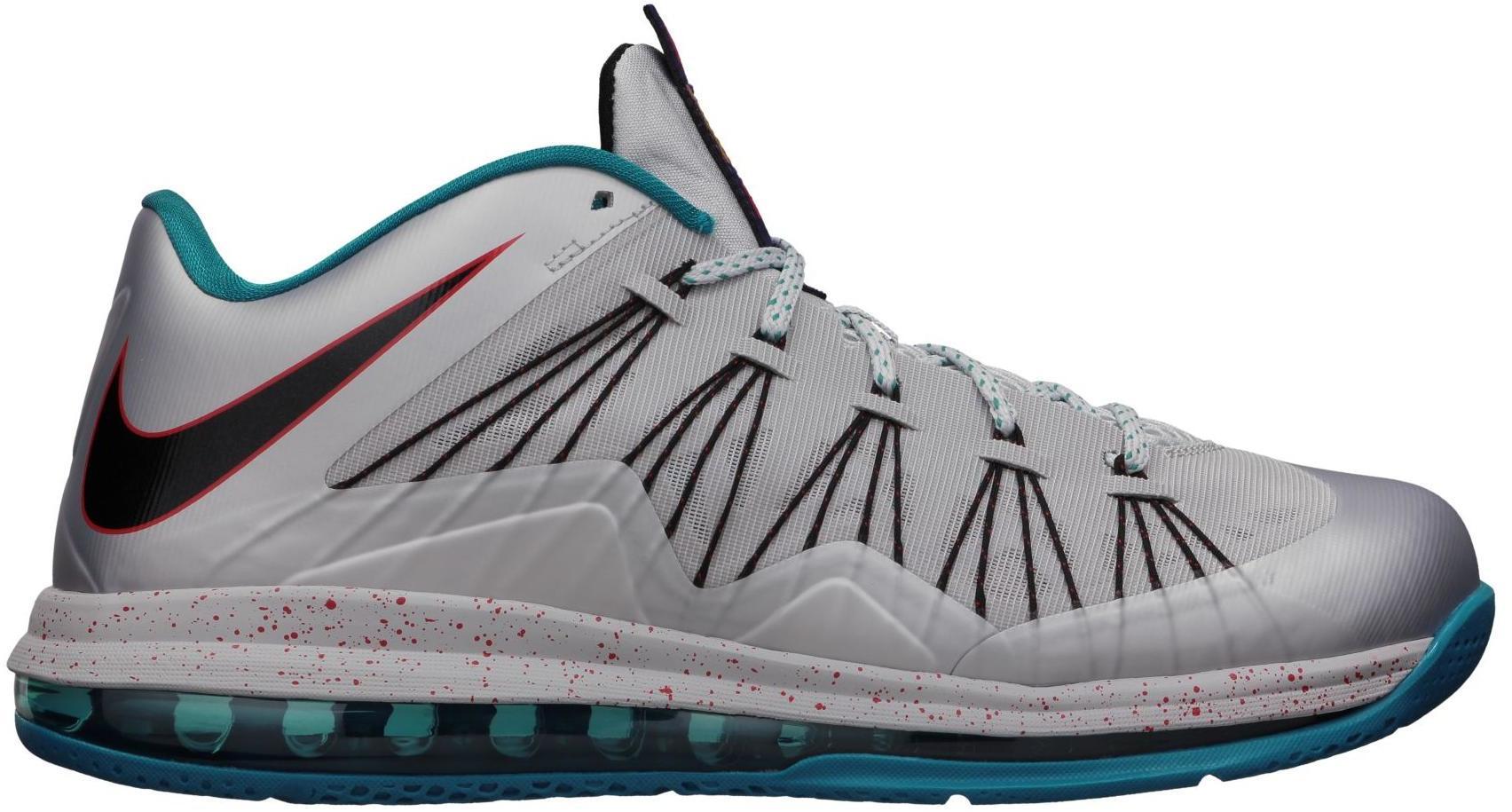 Nike Lebron X Low Akron Aeros in Metallic Platinum/Black-Tropical ...