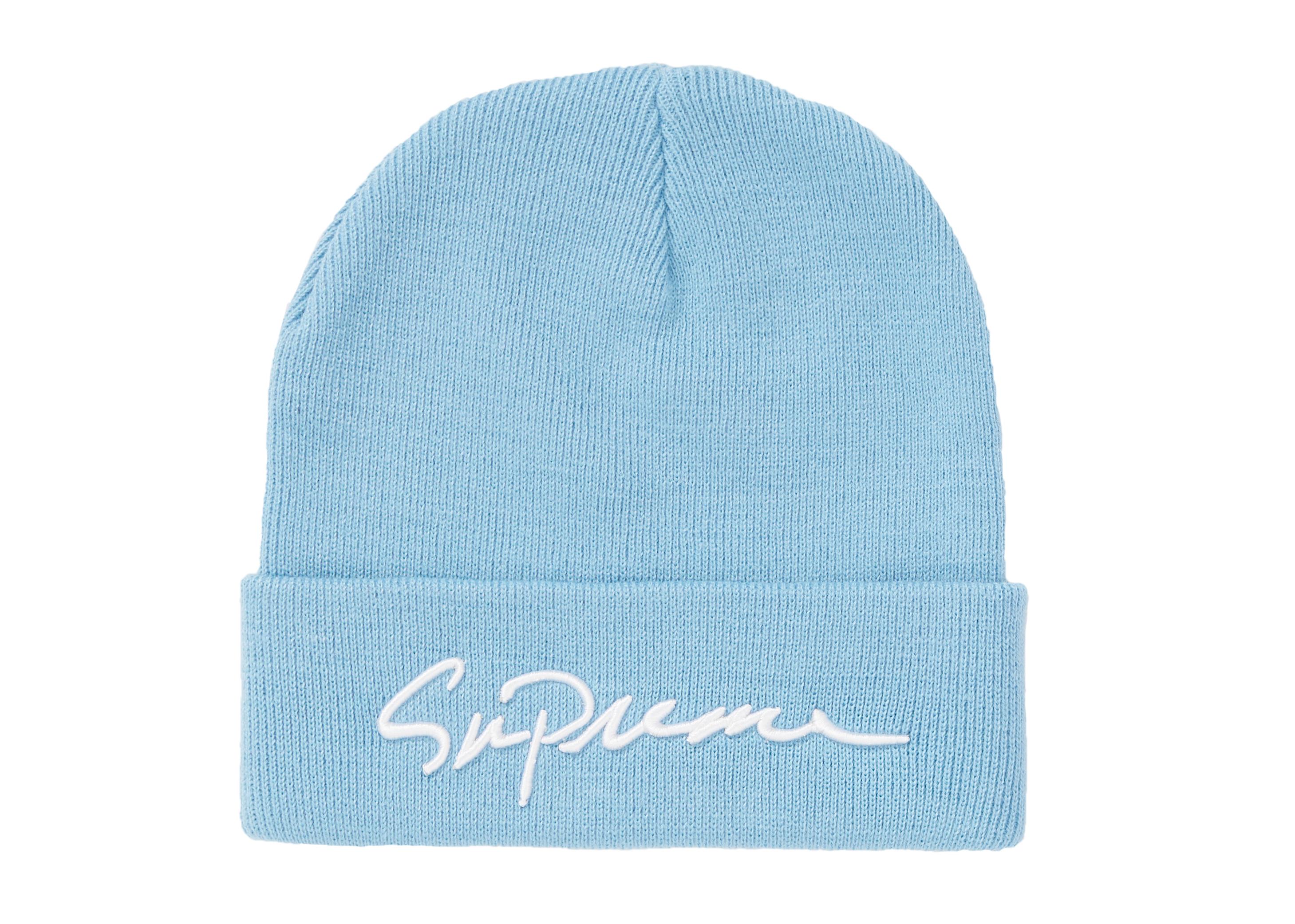 blue supreme beanie