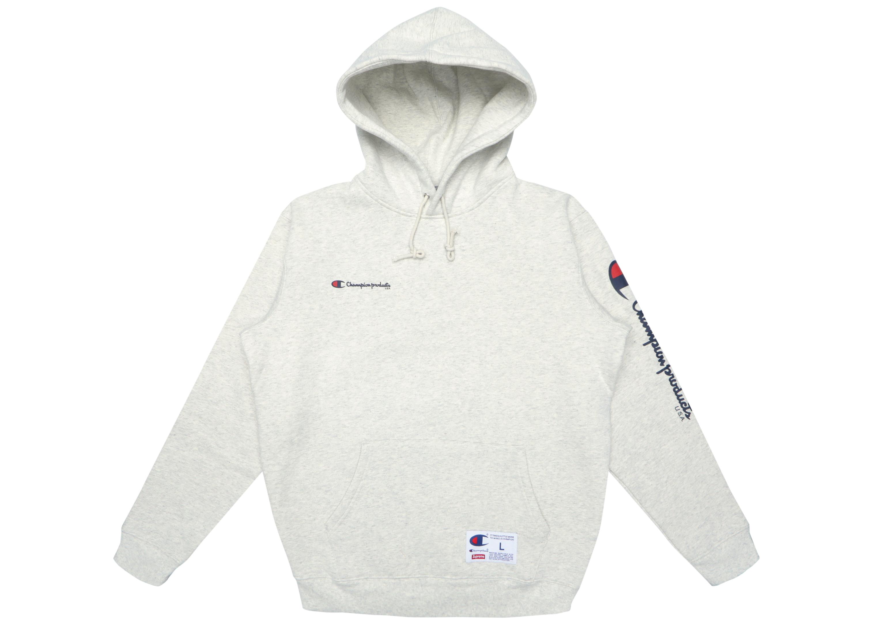 champion supreme hoodie white