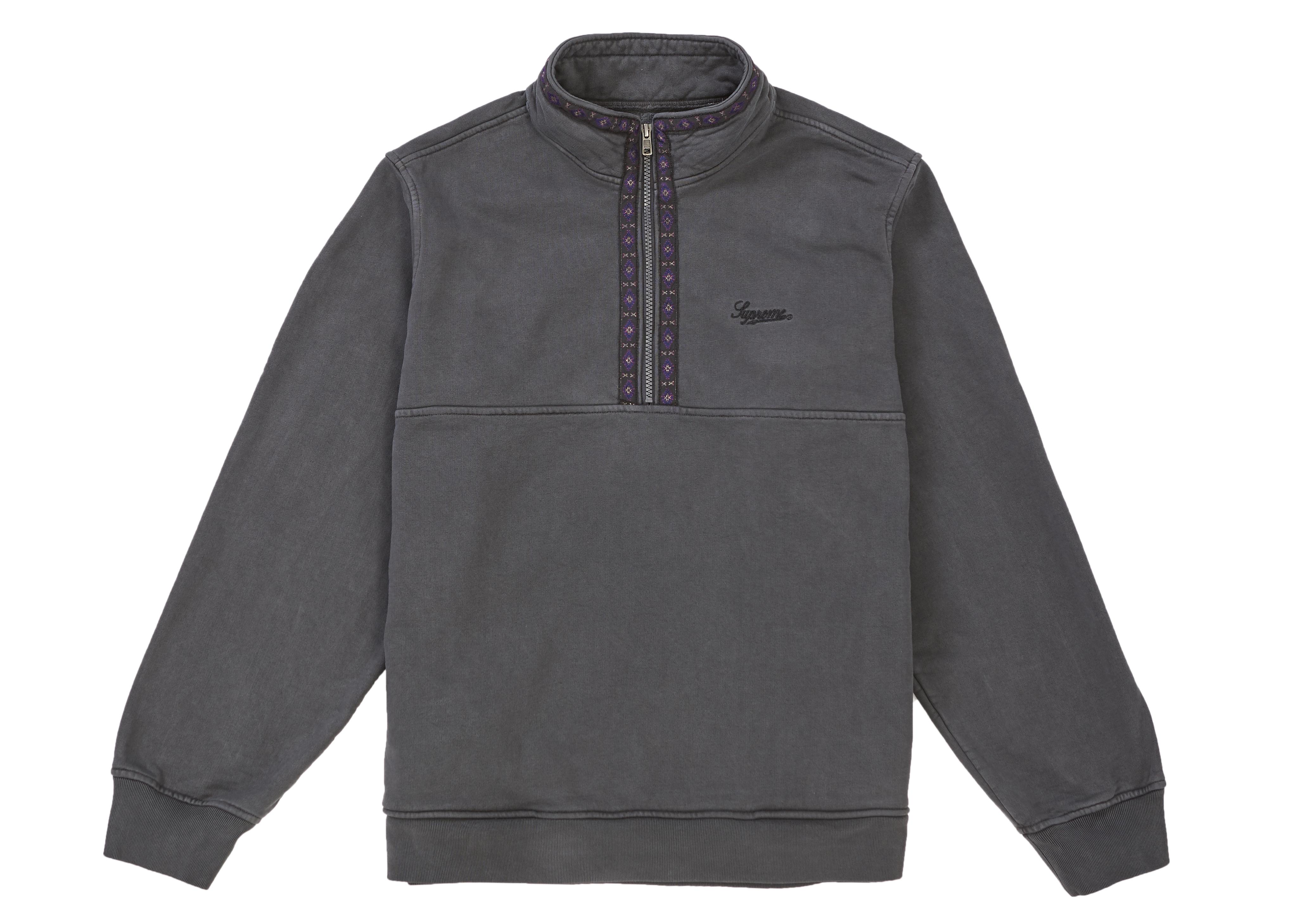 overdyed half zip sweatshirt supreme