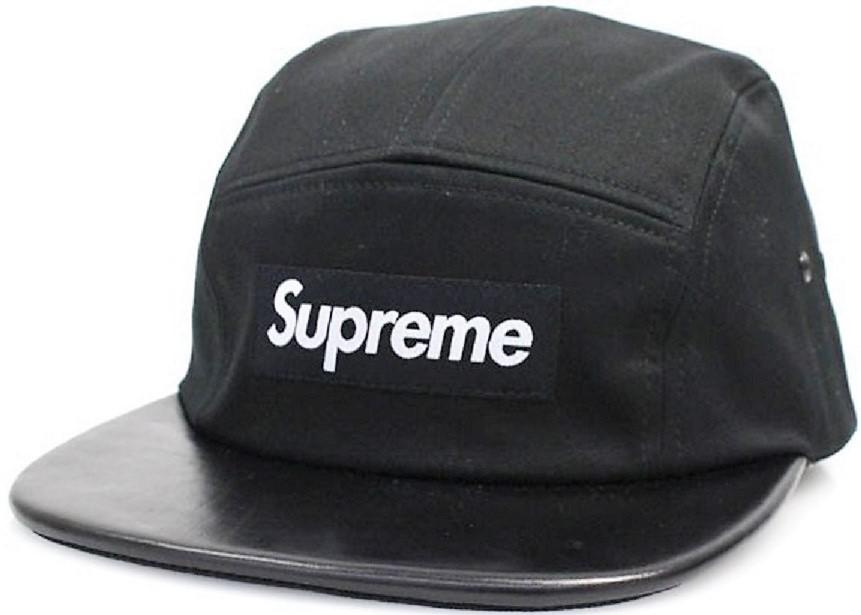 supreme leather camp cap