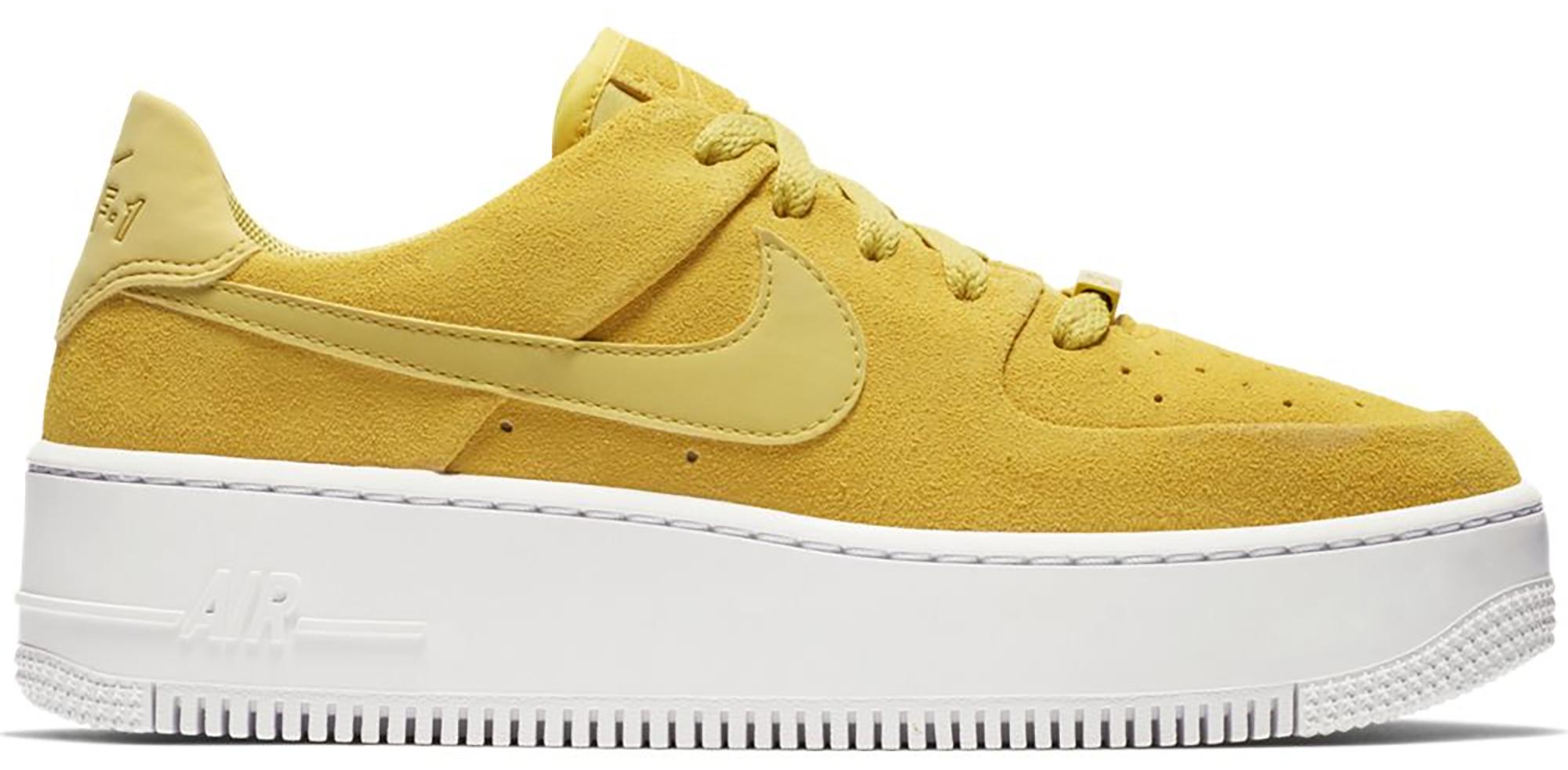 nike yellow air force 1 sage low sneakers