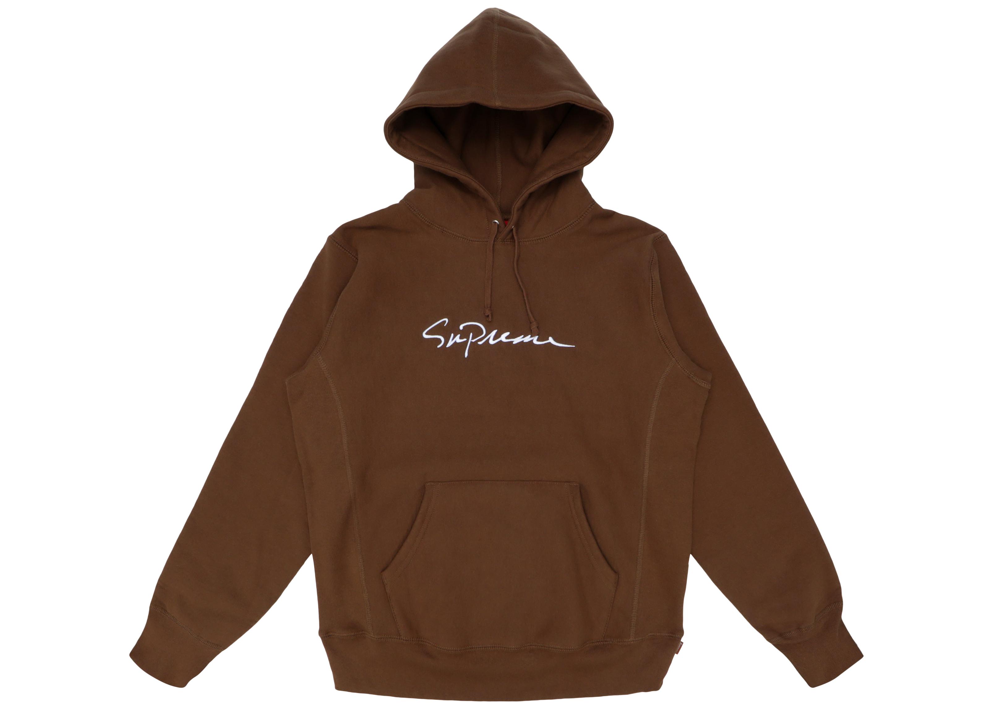 supreme classic script hooded sweatshirt black