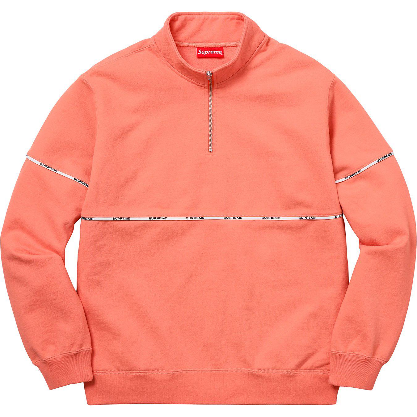 supreme piping half zip