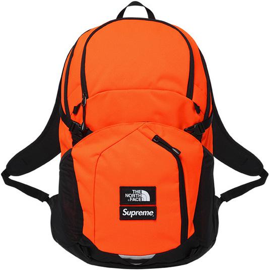 supreme north face backpack red