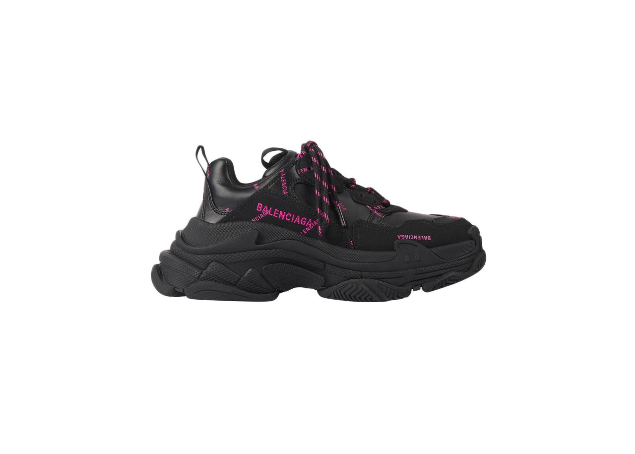 balenciaga triple s pink and black