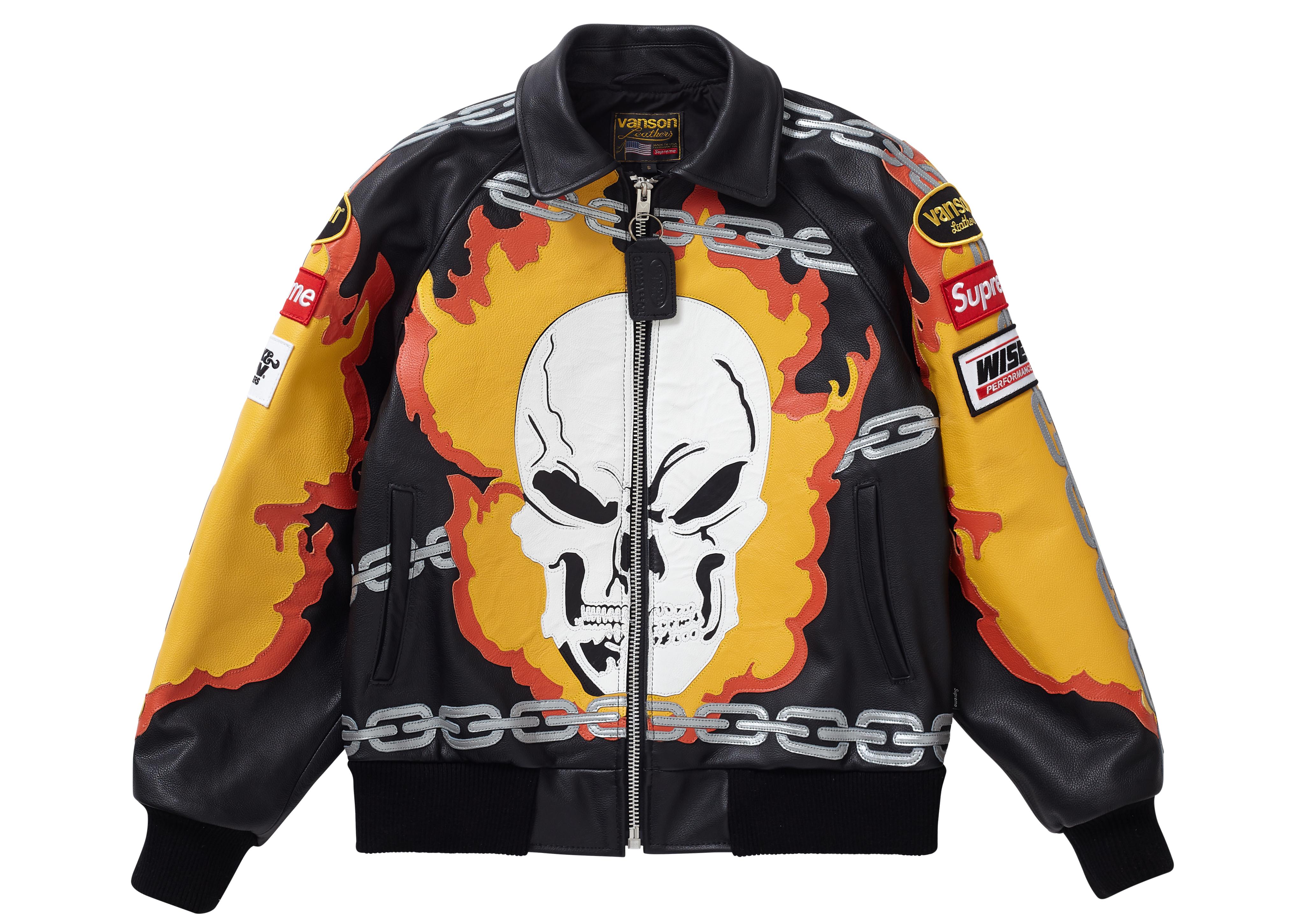 Supreme Vanson Leathers Ghost Rider Jacket Black For Men Lyst
