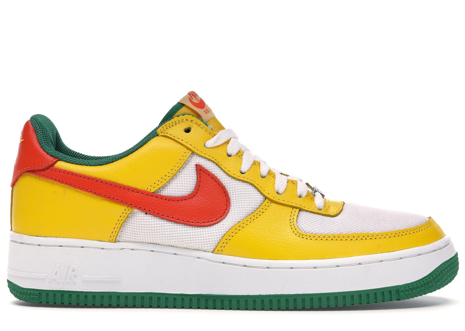 white and yellow air force 1 junior