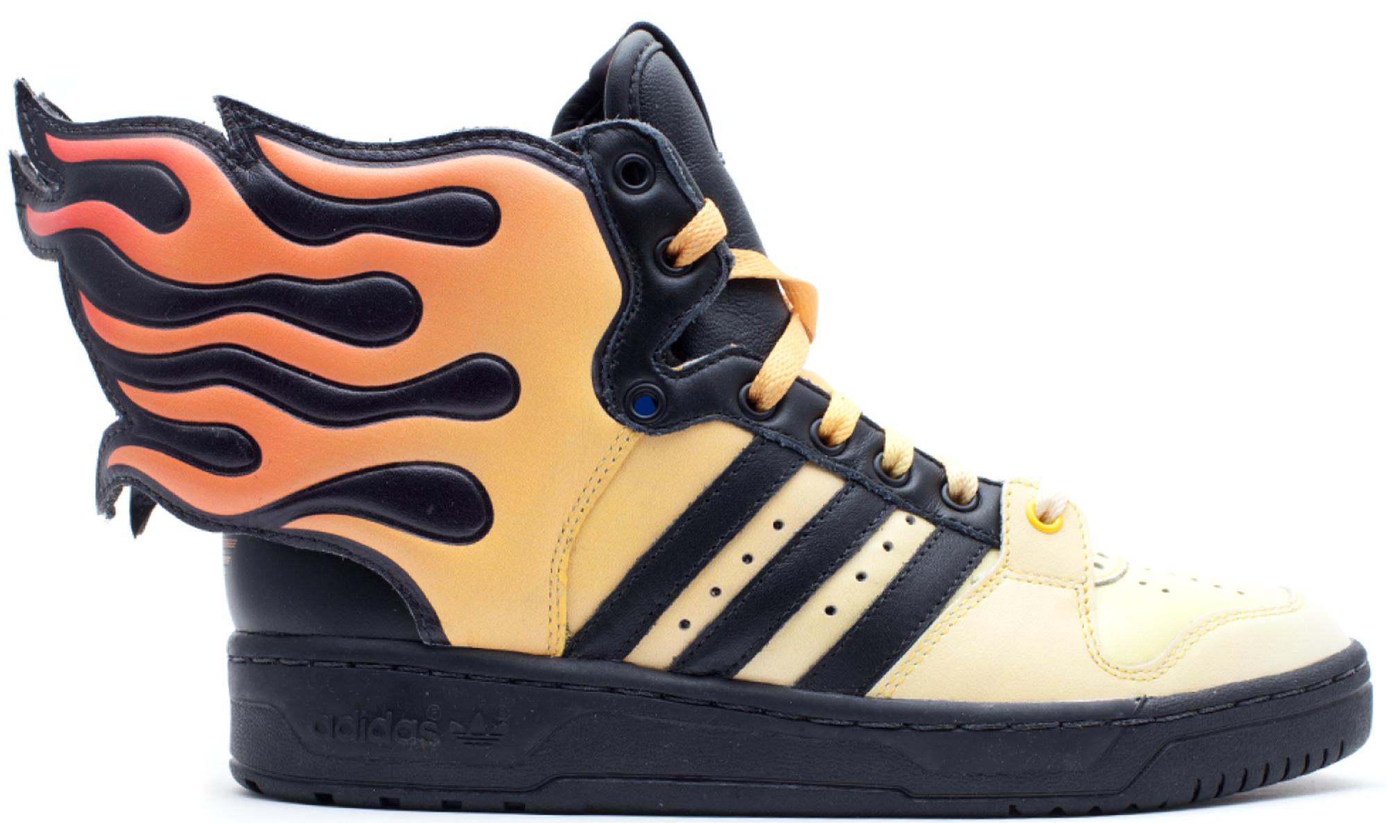 adidas Js Flames Jeremy Scott in Black 1/White/Light Scarlet (Blue) for Men - Lyst