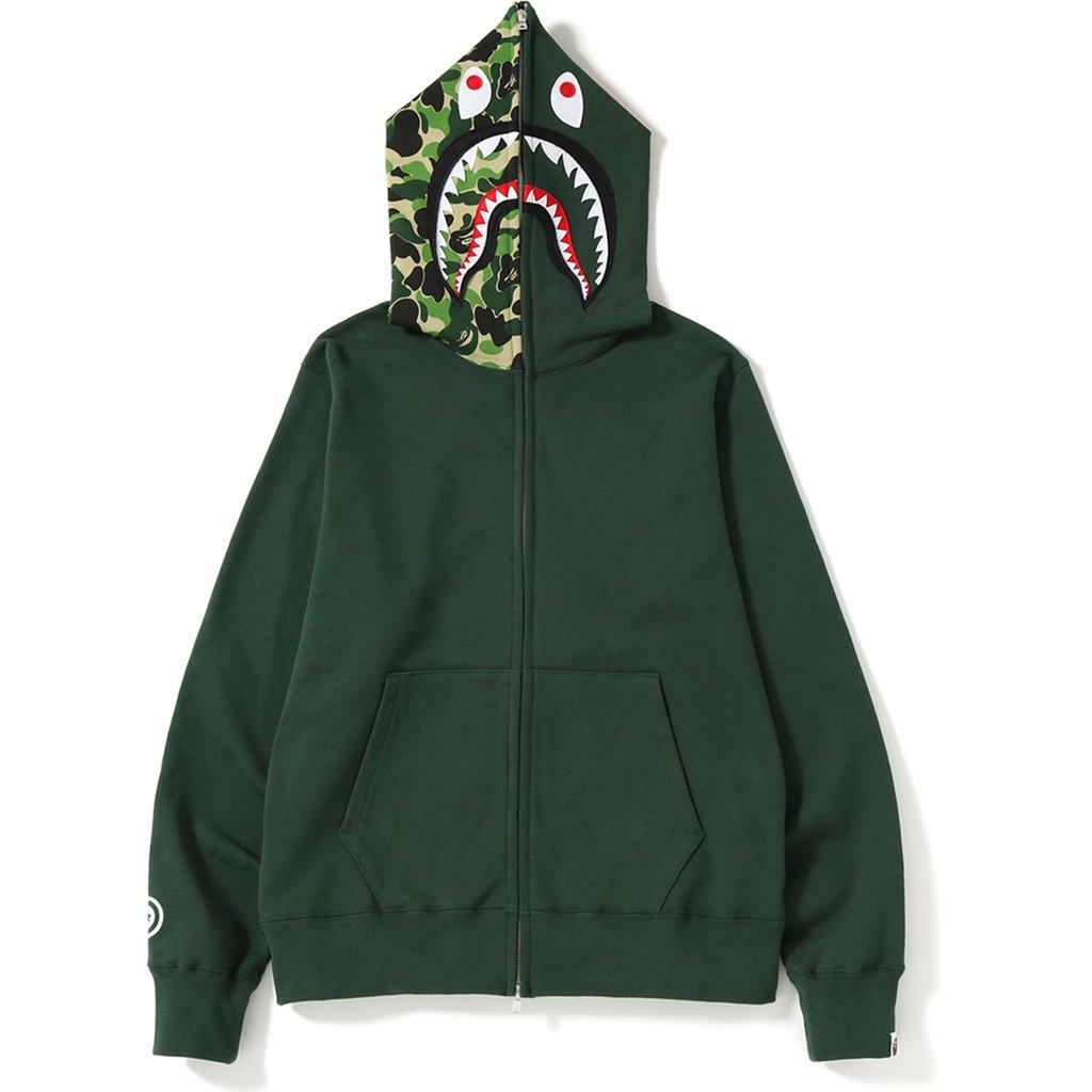 bape abc shark full zip hoodie pink