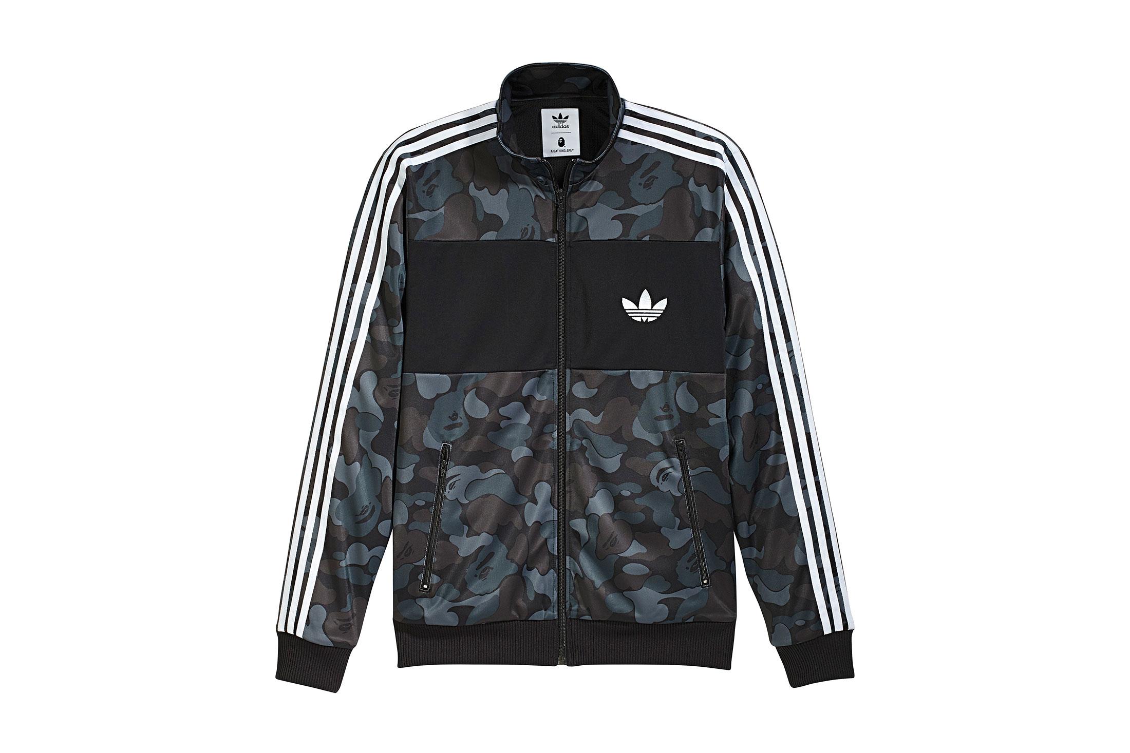 bape x adidas abc camo track jacket black