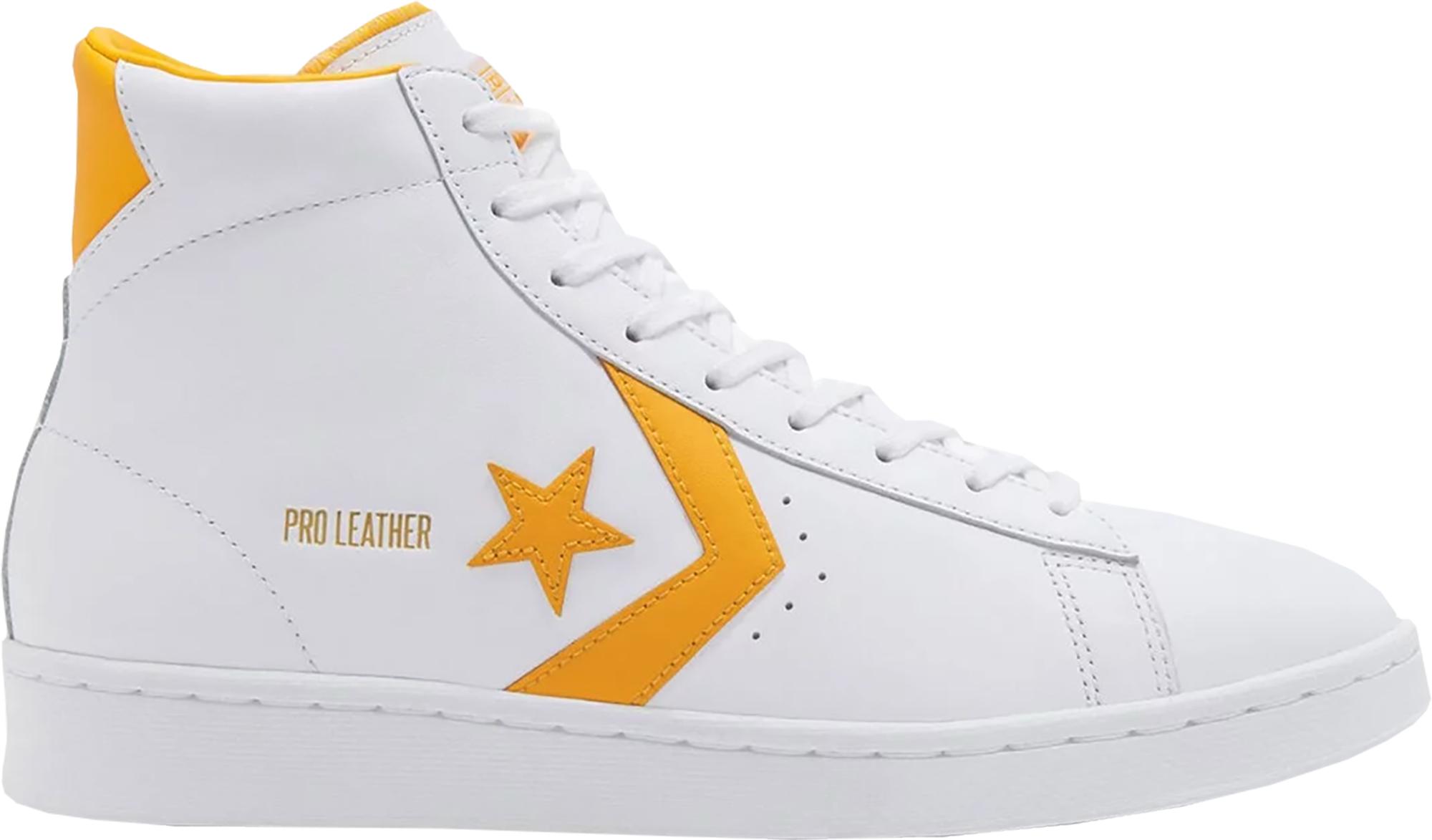 Converse White And Yellow Leather Pro Mid Sneakers for Men - Save 73% - Lyst