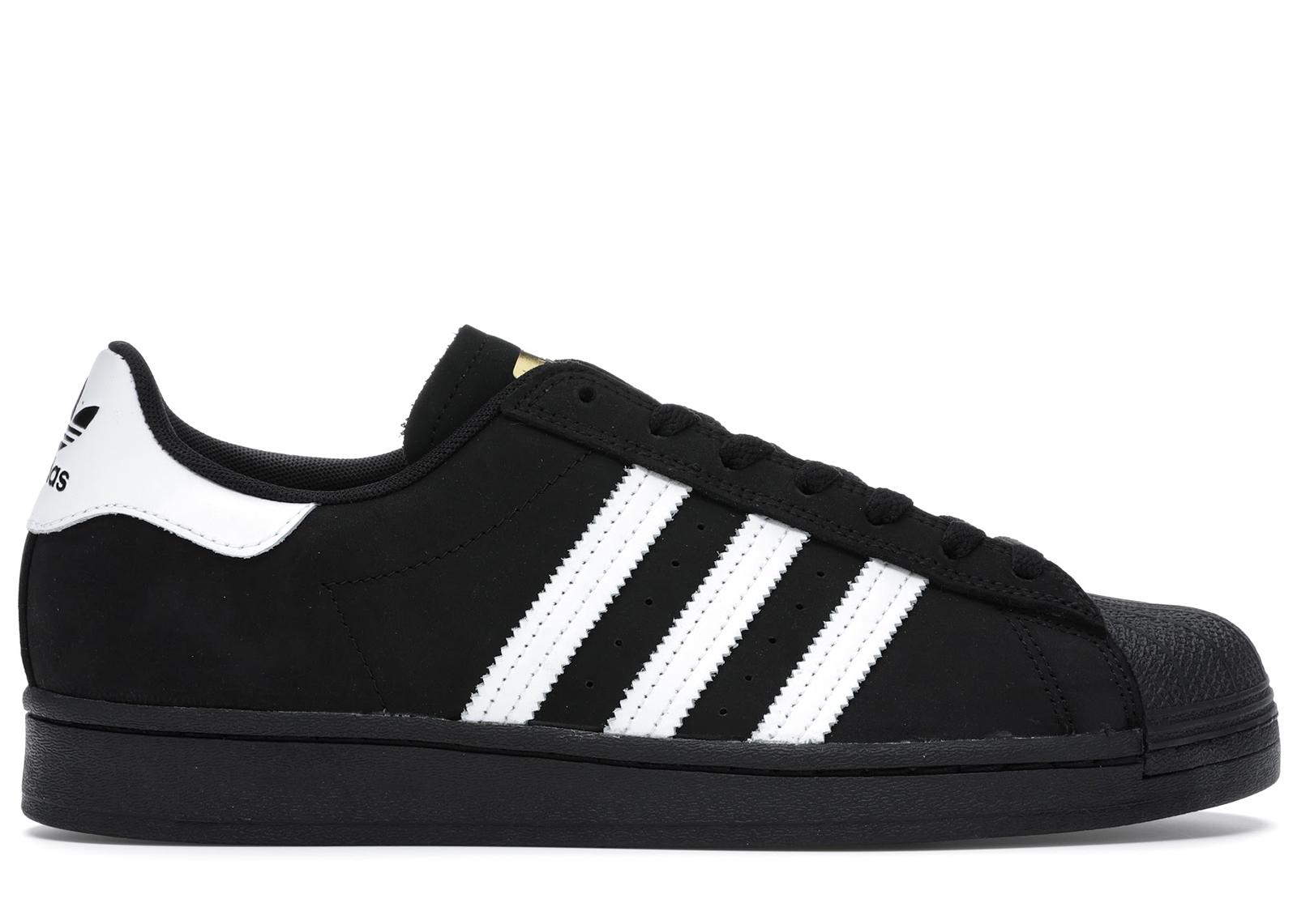 adidas superstar all black leather