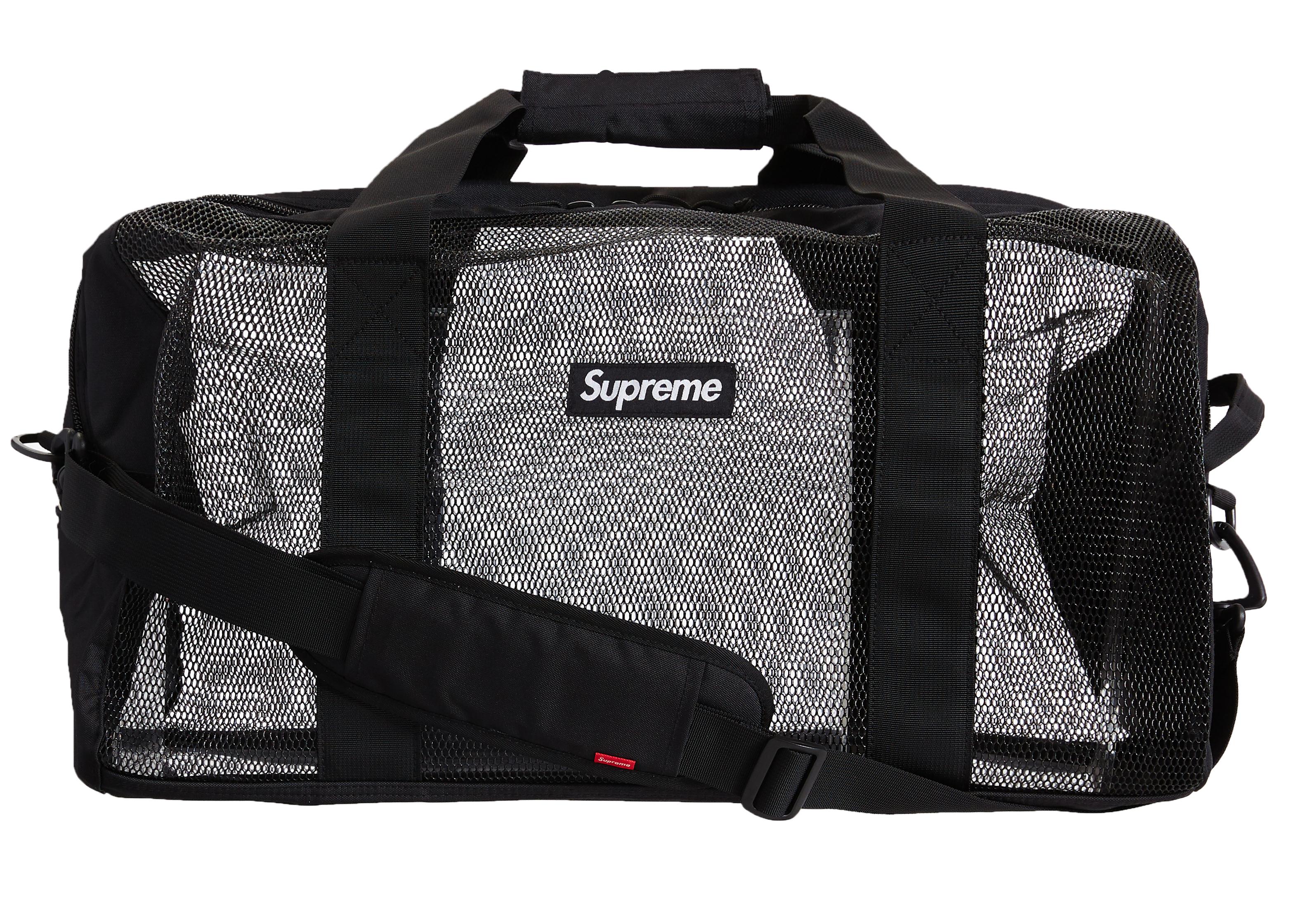 supreme duffle bag white