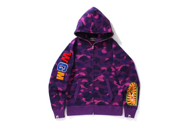 bape shark hoodie blue purple