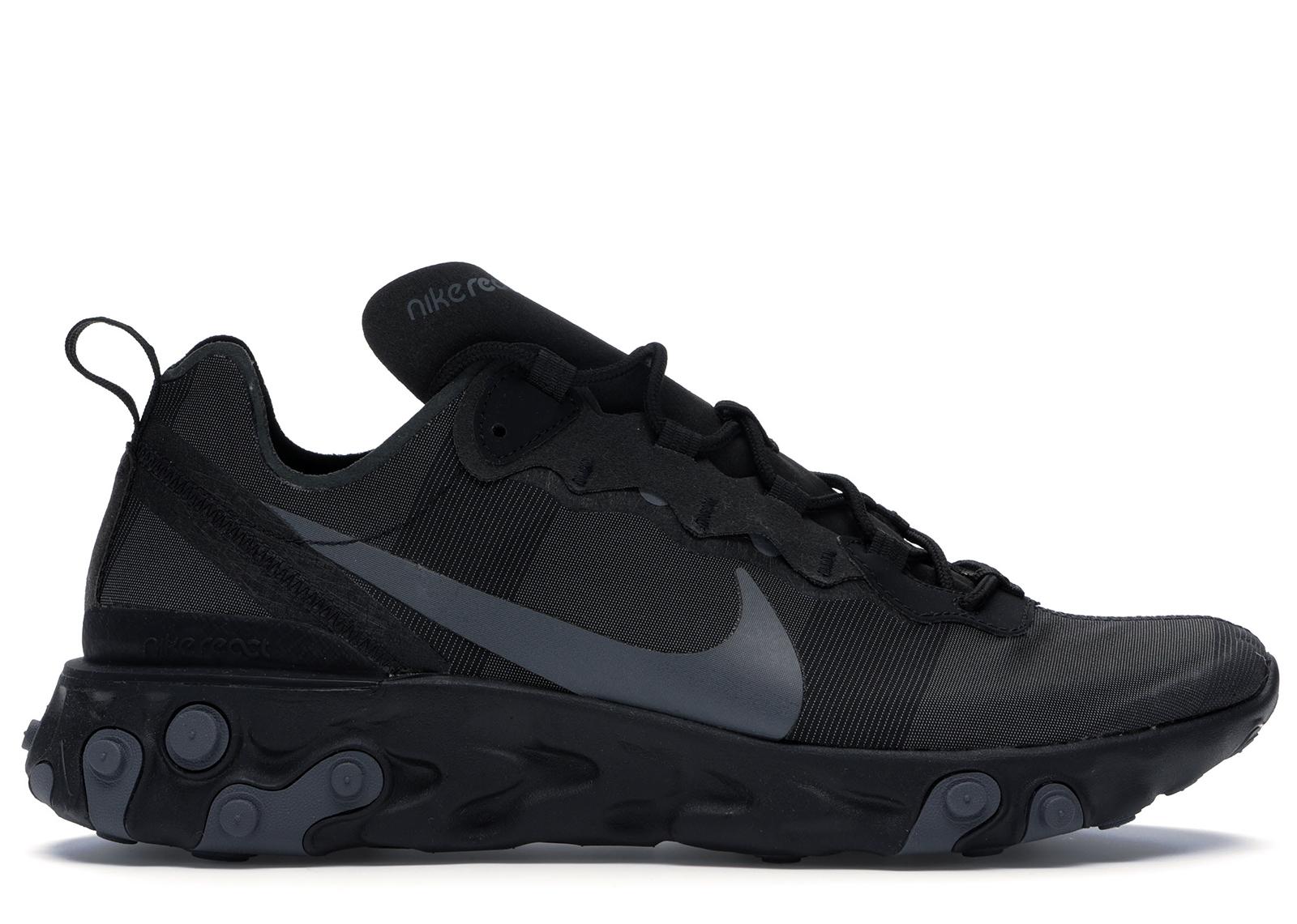 Nike Suede React Element 55 Triple Black Shoes Size 7 For Men Save 35 Lyst