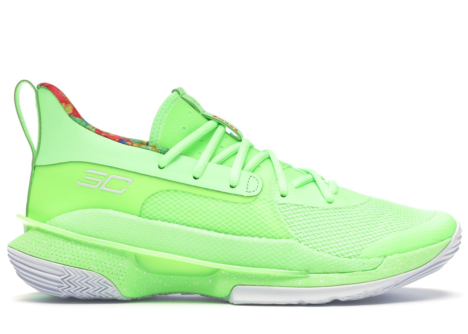 Under Armour Curry 7 Sour Patch Kids Lime in Lime/White (Green) for Men ...