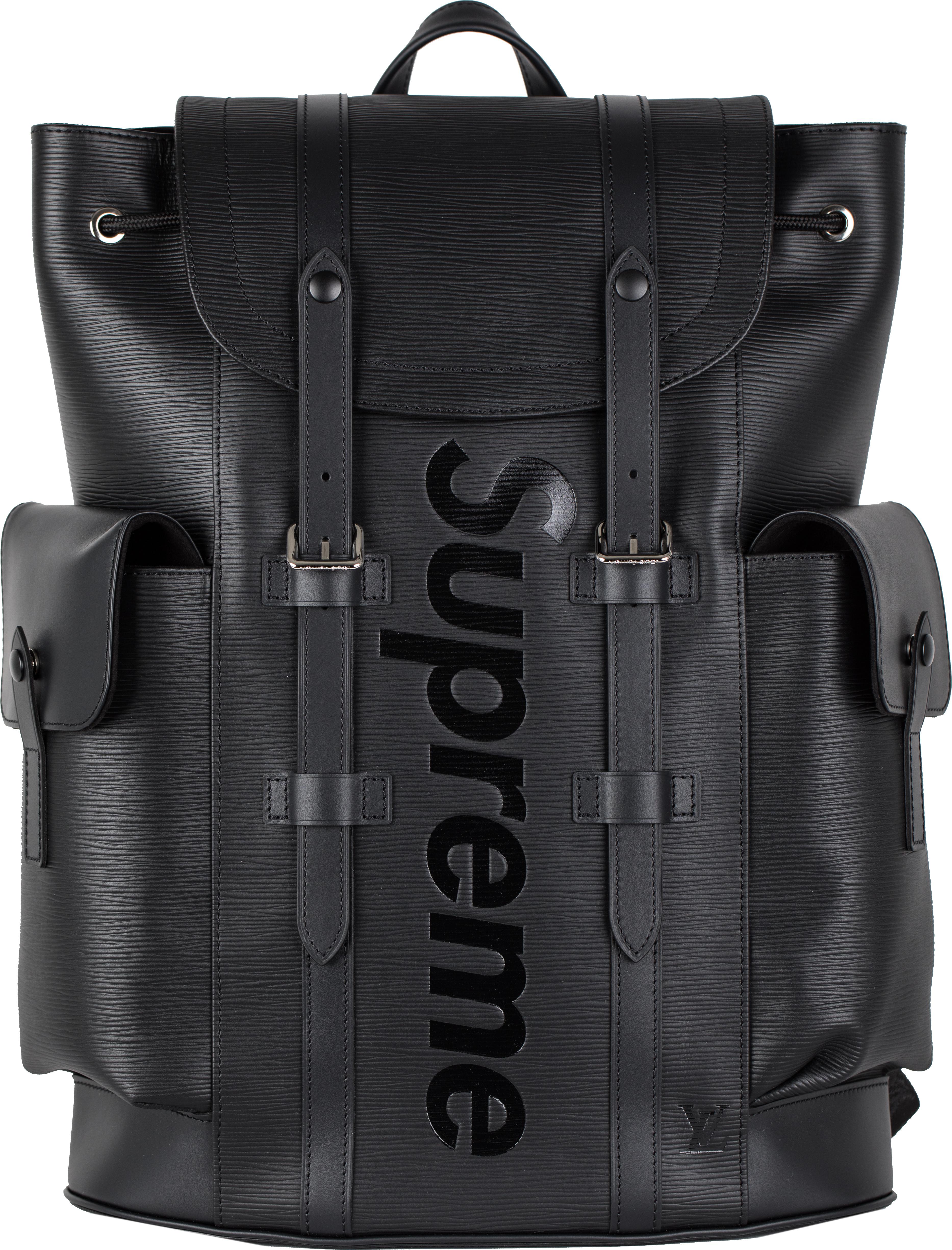 Supreme Leather Louis Vuitton X Christopher Backpack Epi Pm Black for Men - Lyst