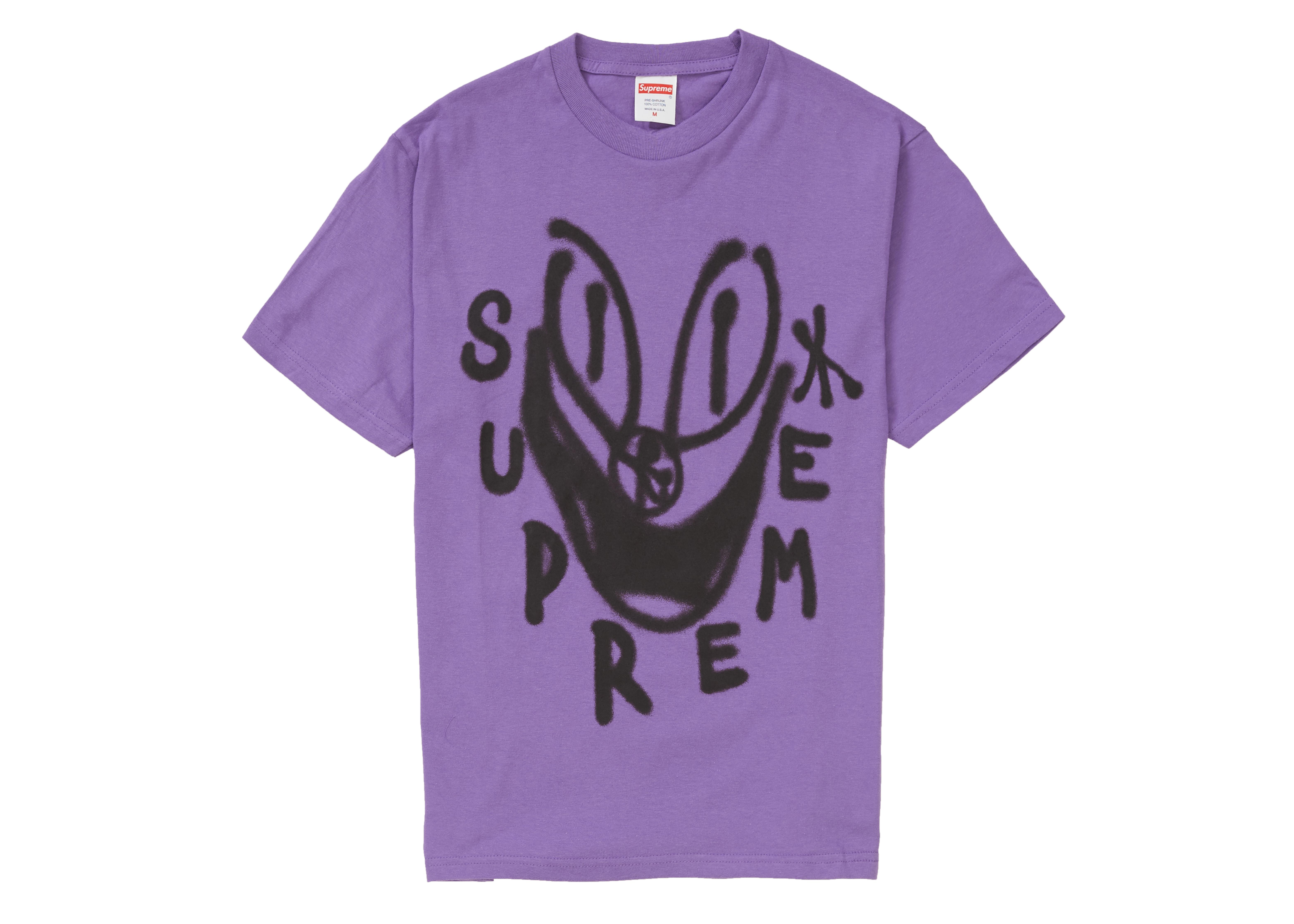 supreme smile tee purple