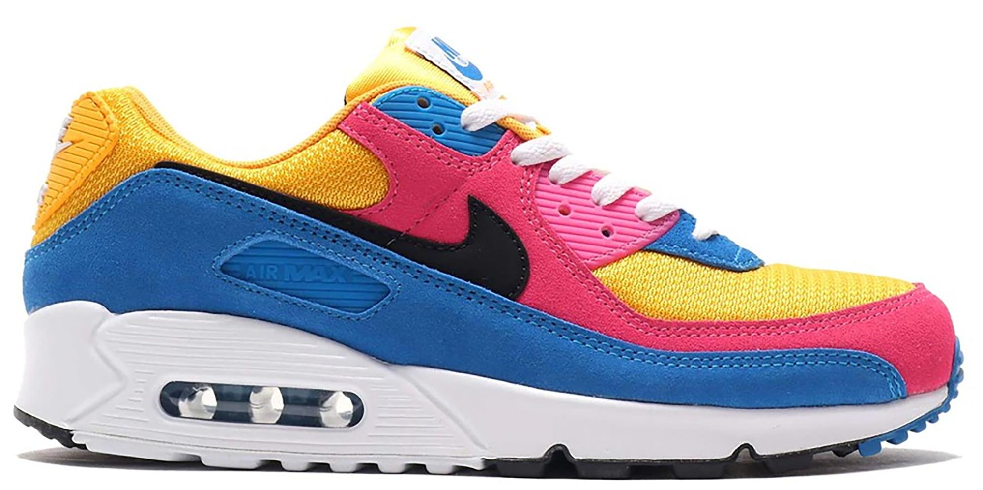 air max 90 yellow blue