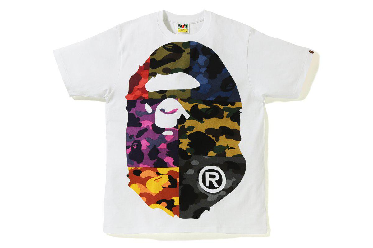 bape multi camo tee