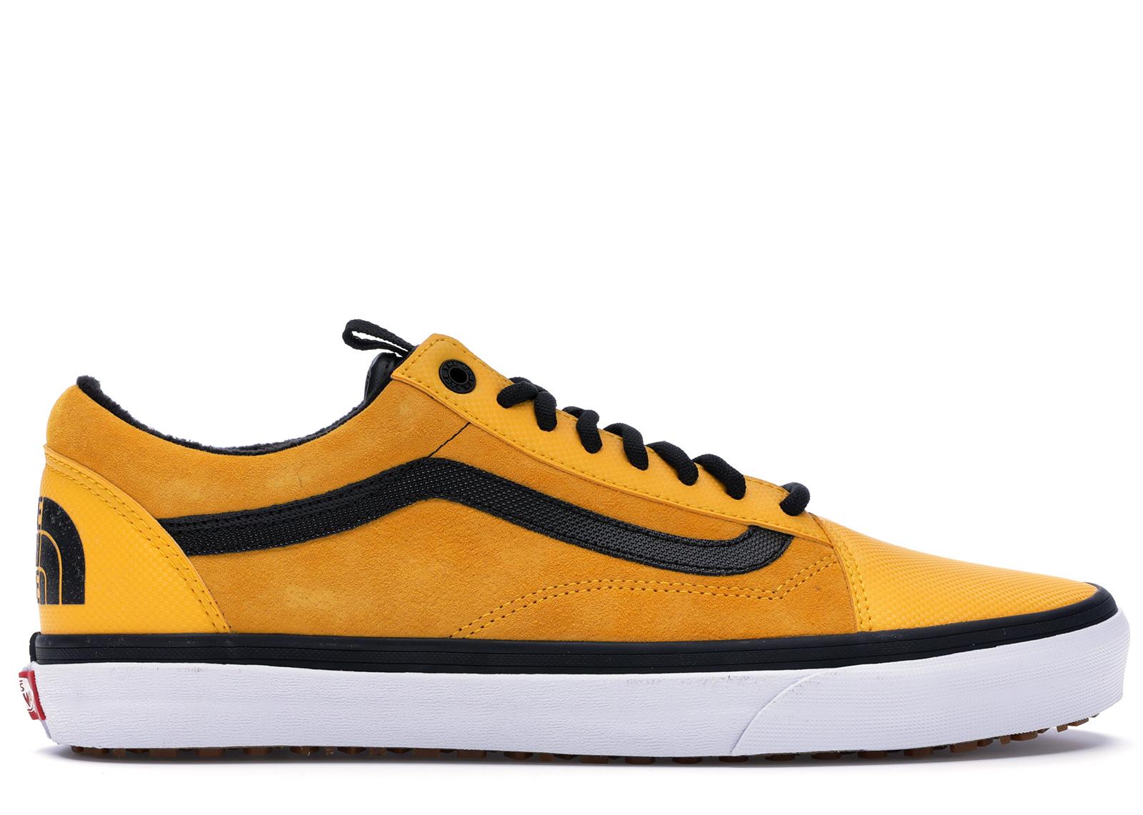 vans north face yellow shoes